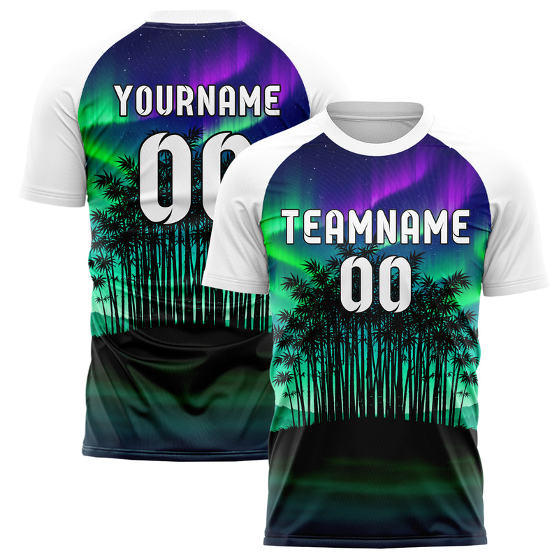 Petrol Bamboo Forest Skyline Design 15-0550 individuelles Fußballtrikot main