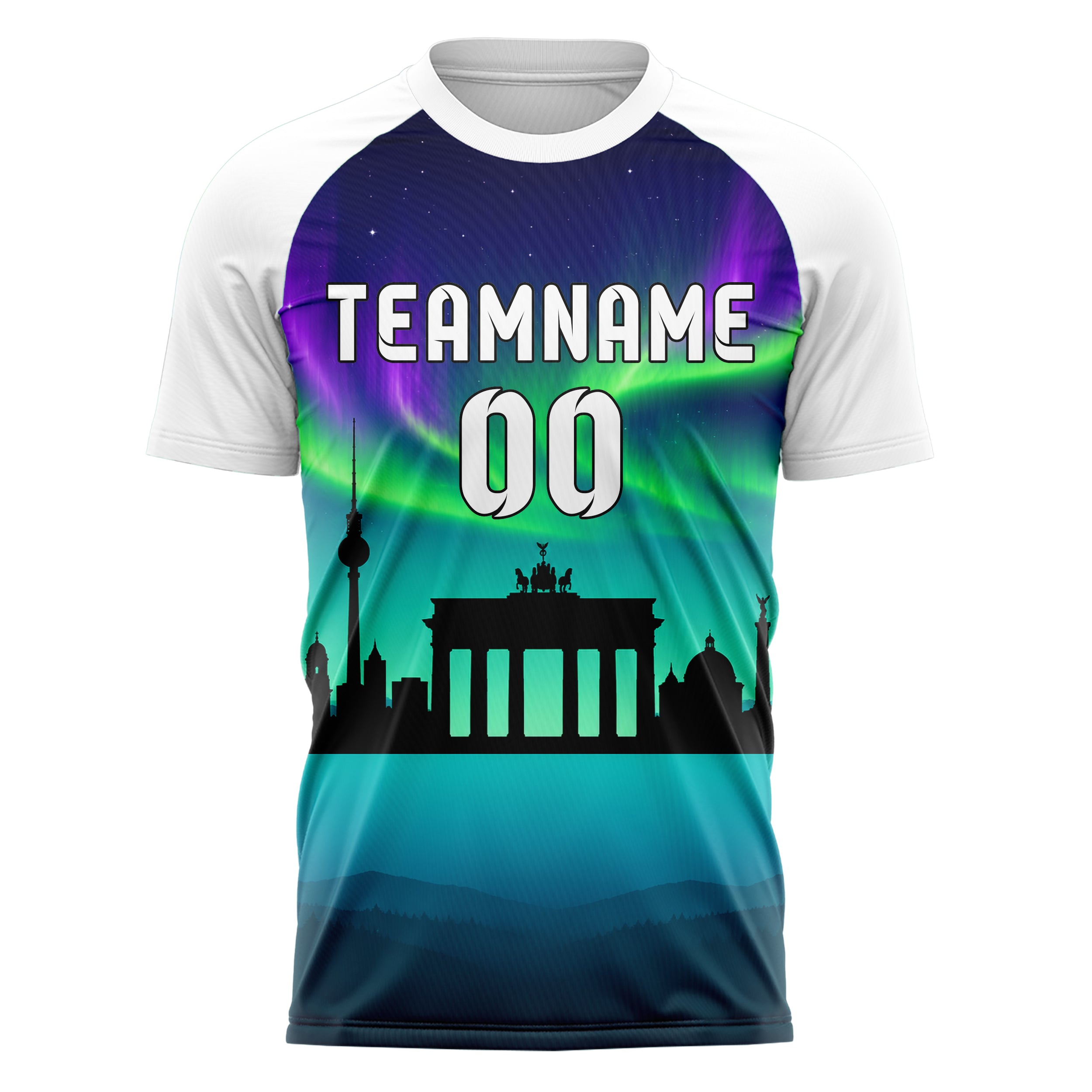 Petrol Berlin Skyline Design 15-0170 individuelles Fußballtrikot front