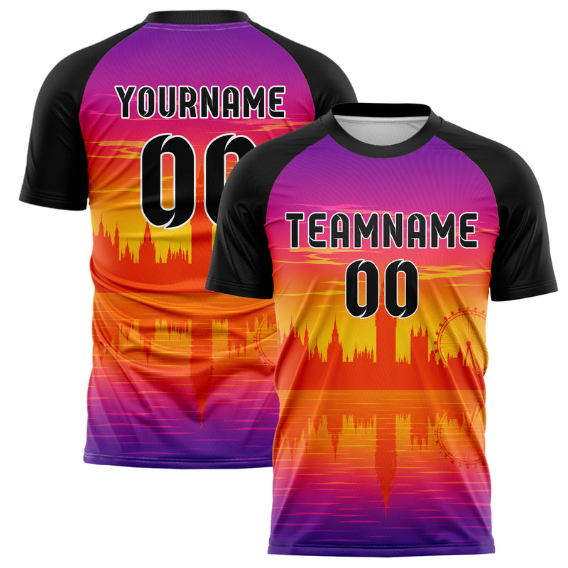 Orange Big Ben Skyline Design 15-0252 individuelles Fußballtrikot main