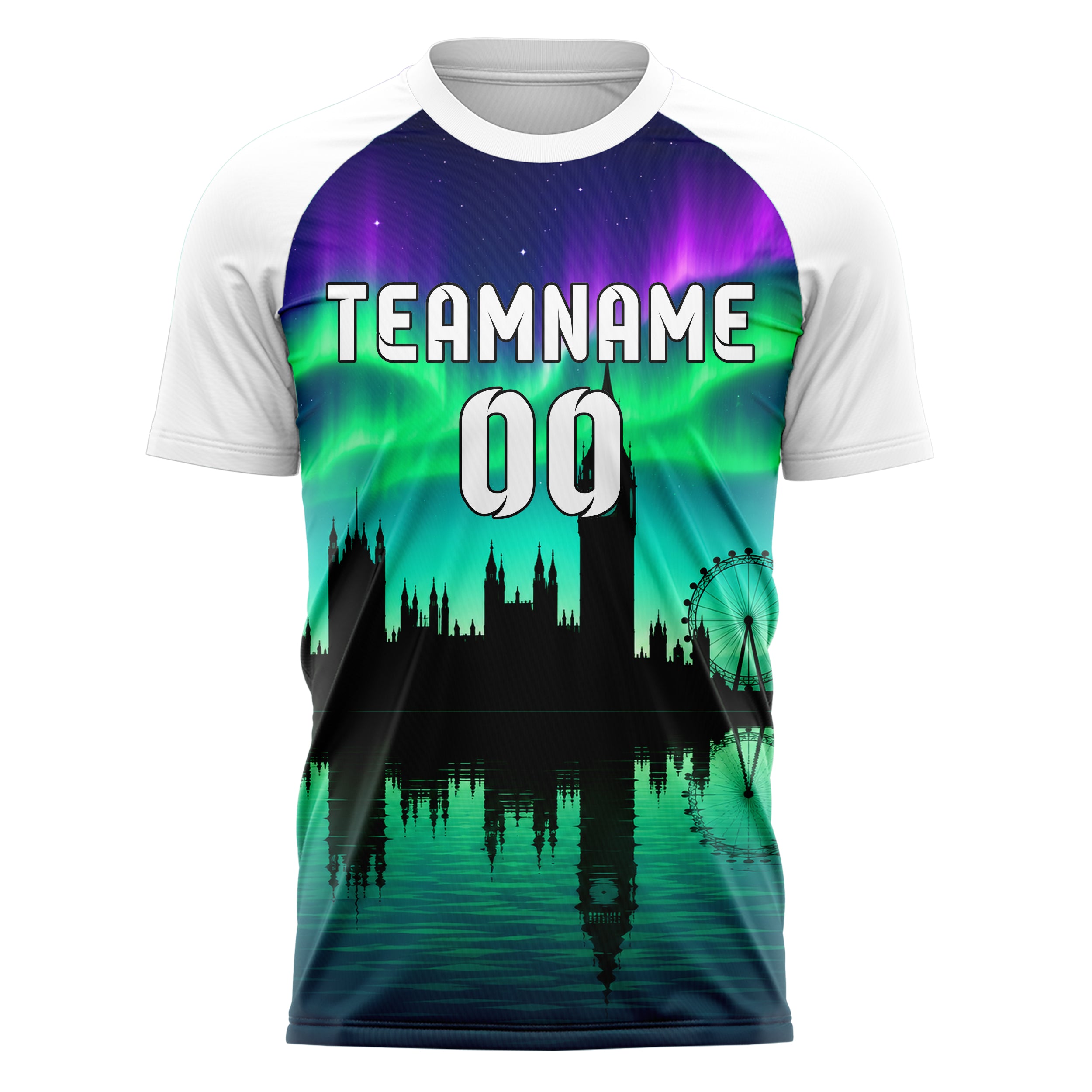 Petrol Big Ben Skyline Design 15-0260 individuelles Fußballtrikot front