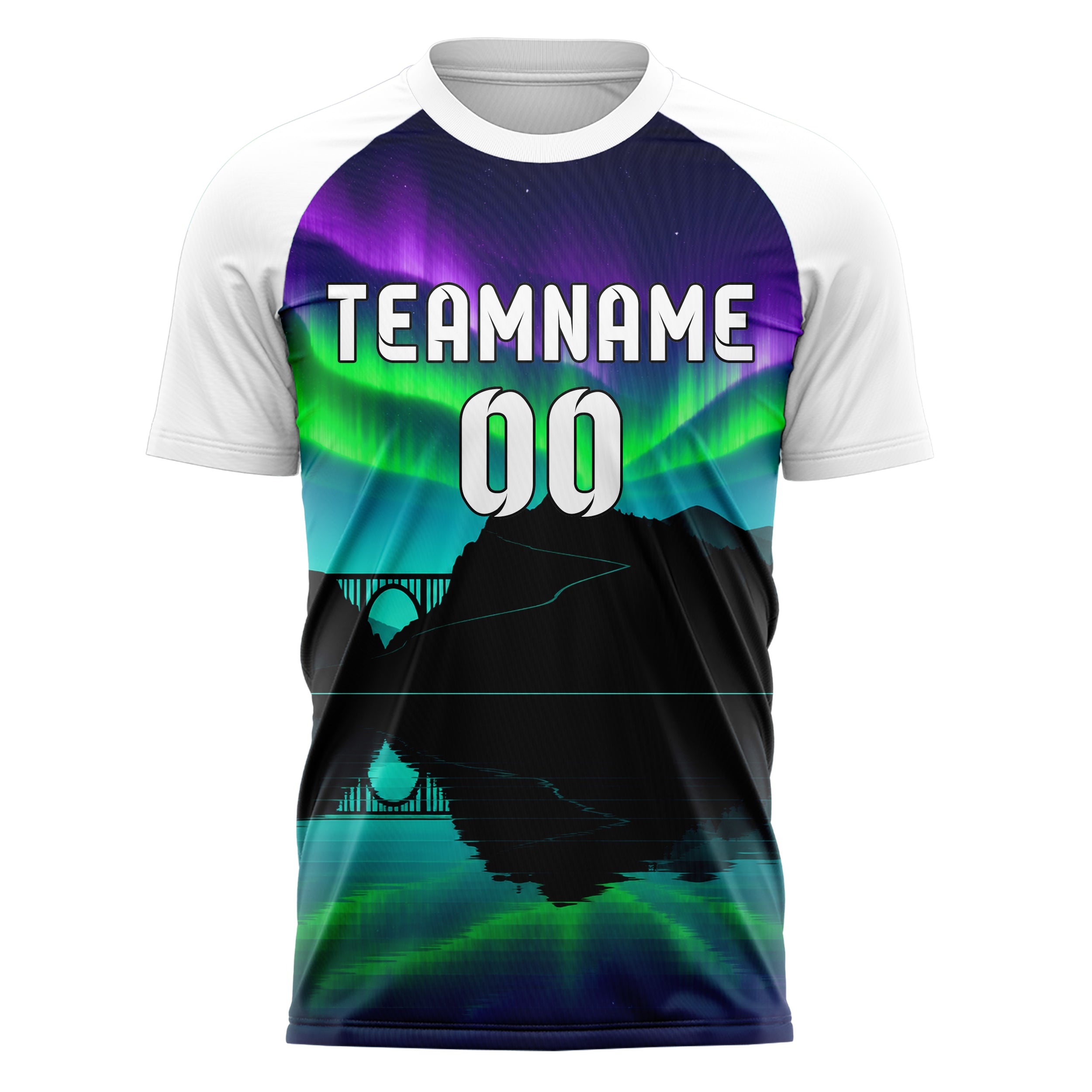 Petrol Big Sur Skyline Design 15-0430 individuelles Fußballtrikot front