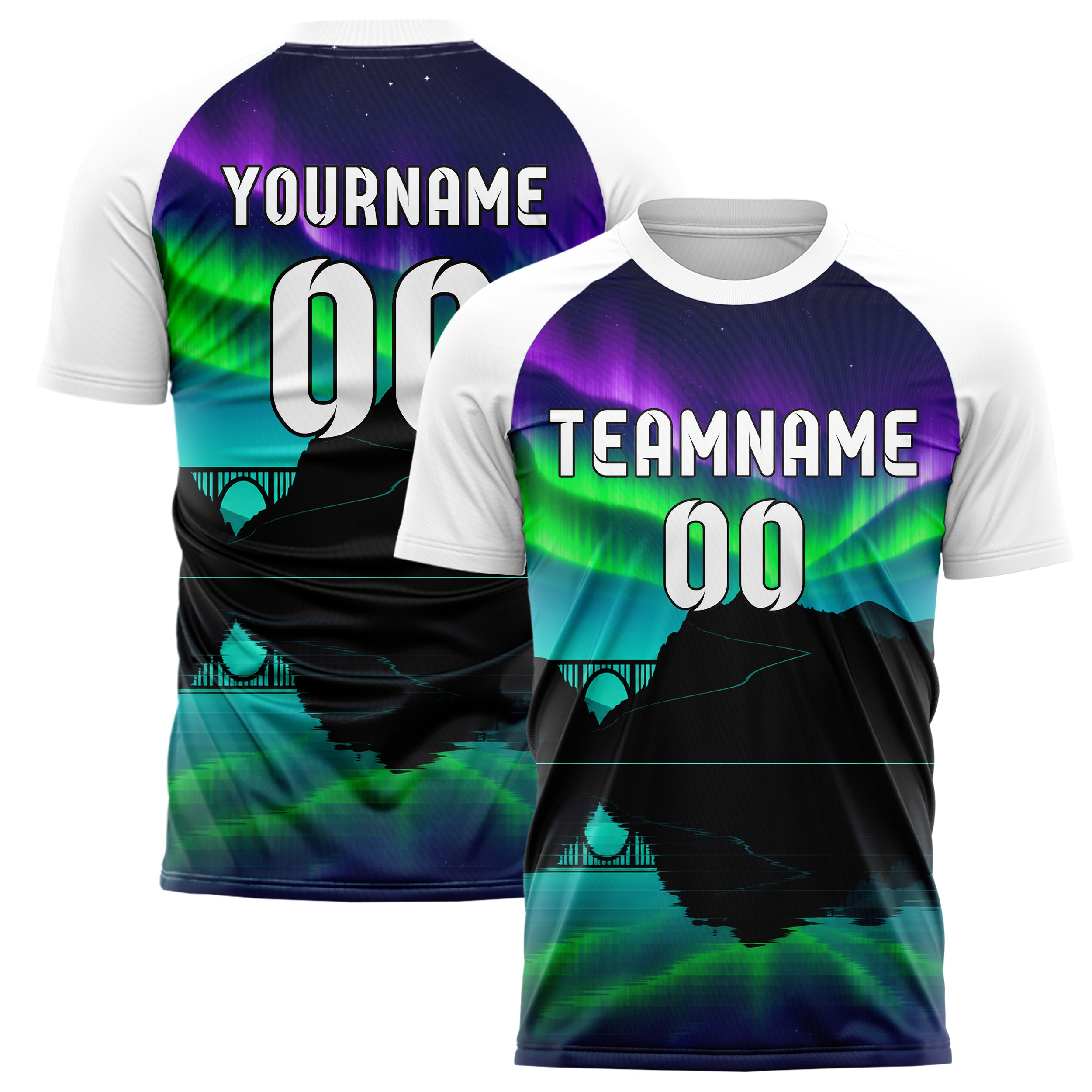 Petrol Big Sur Skyline Design 15-0430 individuelles Fußballtrikot main