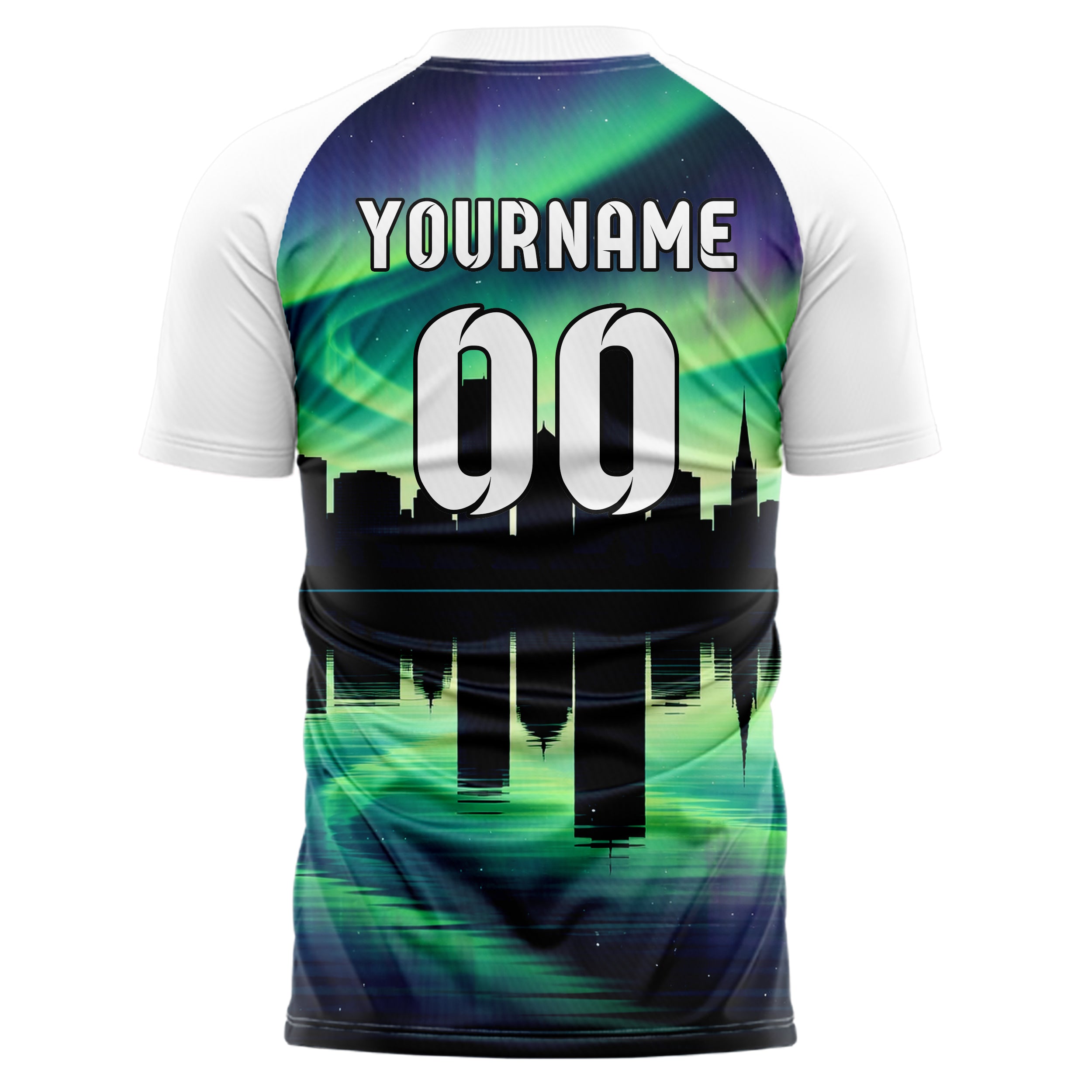 Petrol Boston Skyline Design 15-0070 individuelles Fußballtrikot back