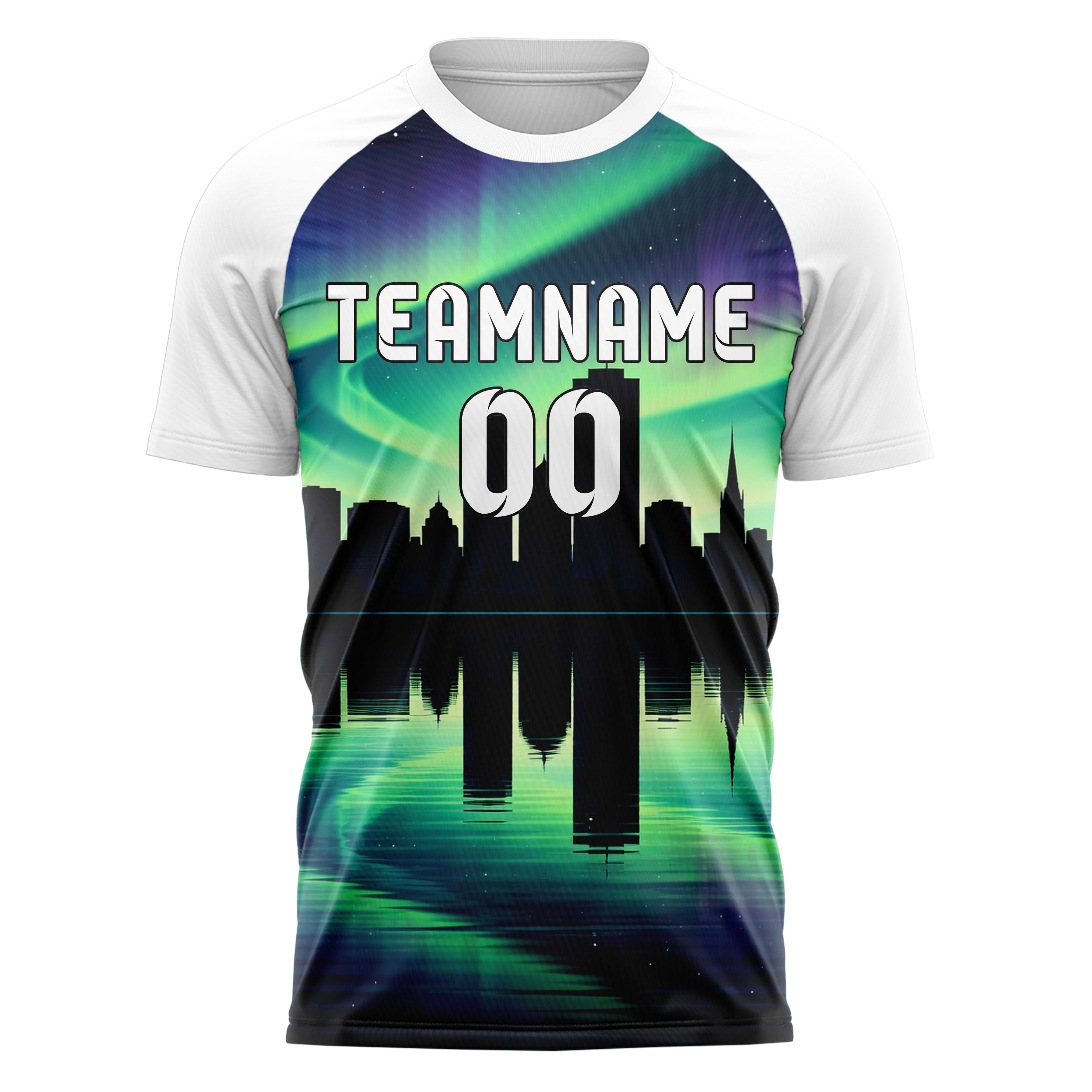 Petrol Boston Skyline Design 15-0070 individuelles Fußballtrikot front