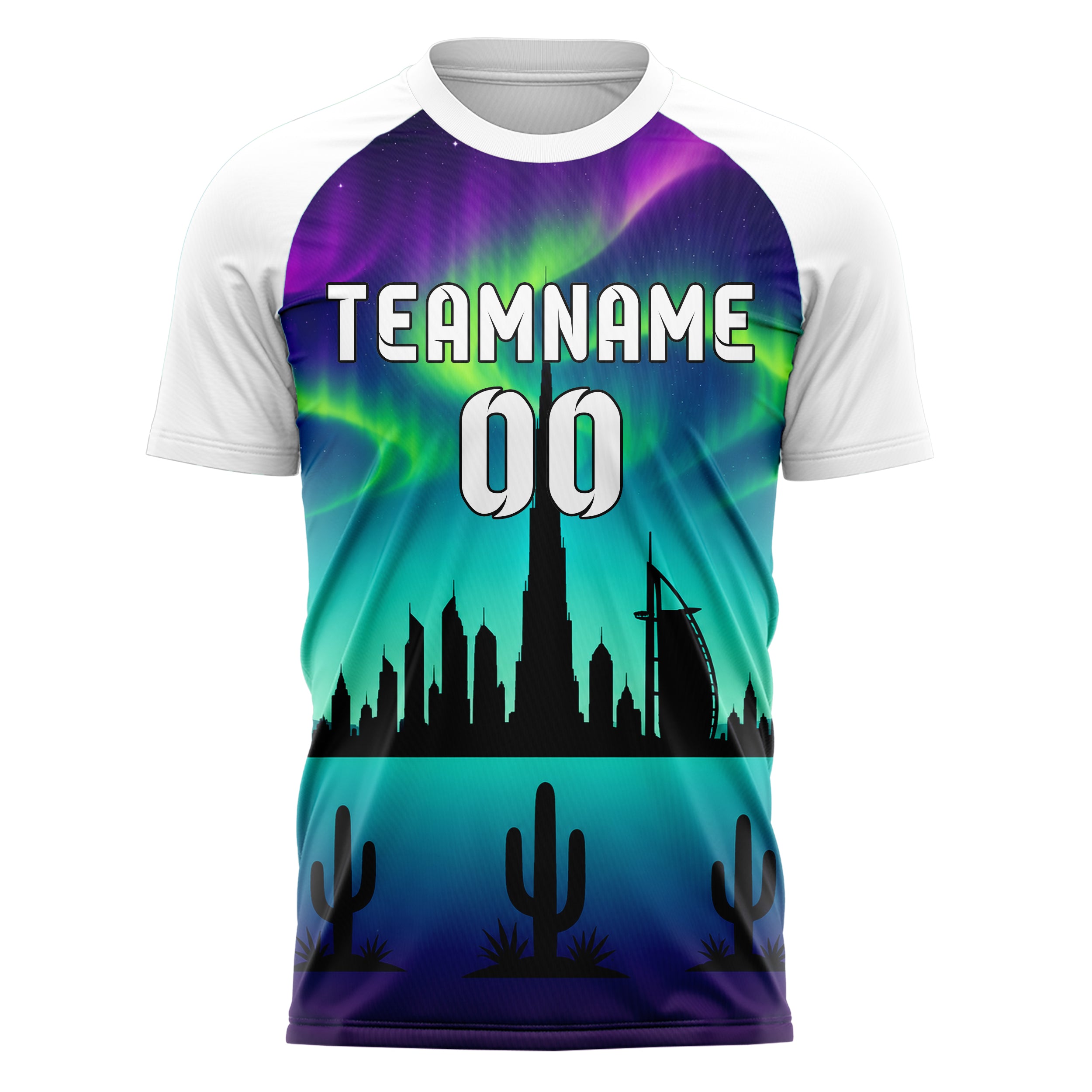 Petrol Burj Khalifa Skyline Design 15-0320 individuelles Fußballtrikot front