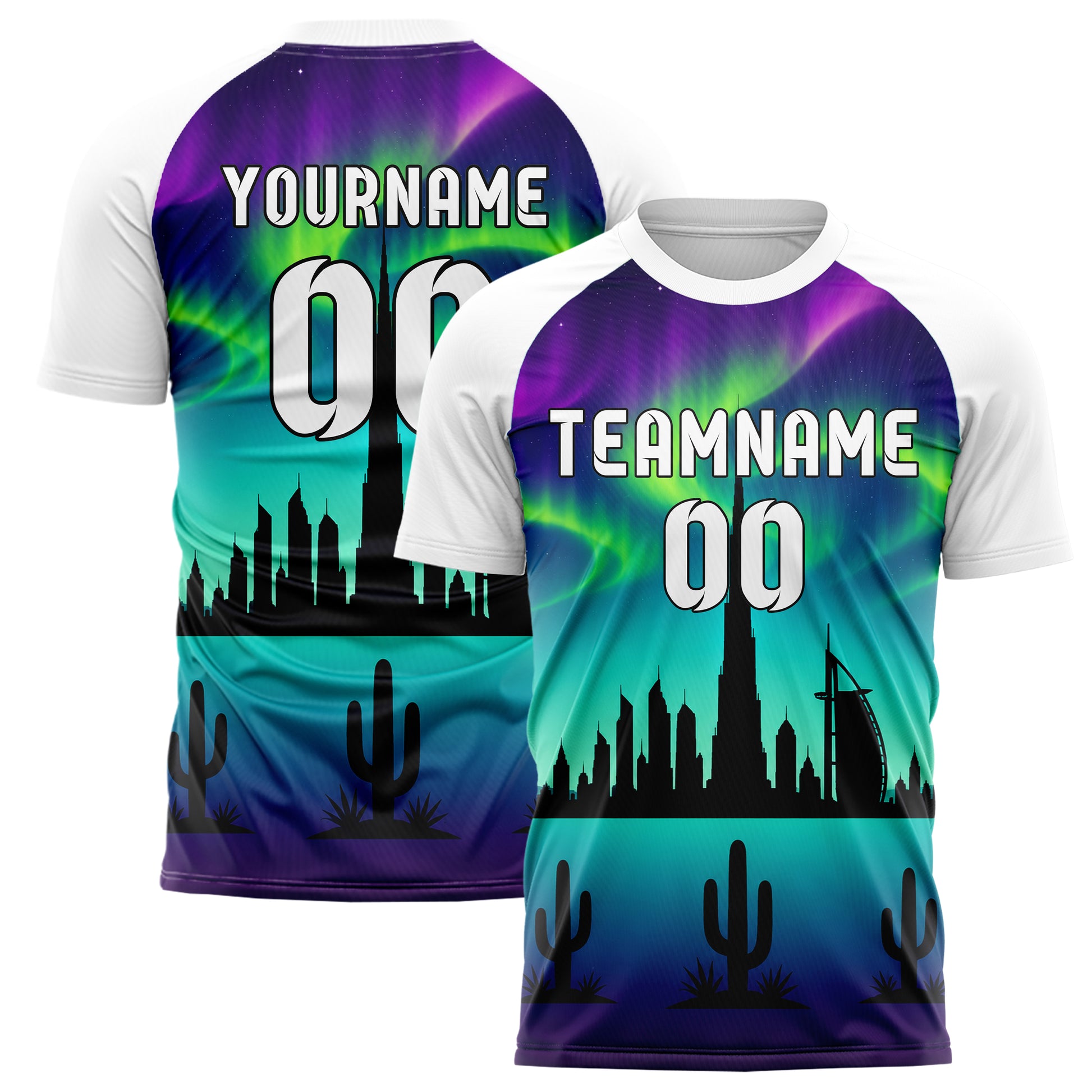 Petrol Burj Khalifa Skyline Design 15-0320 individuelles Fußballtrikot main