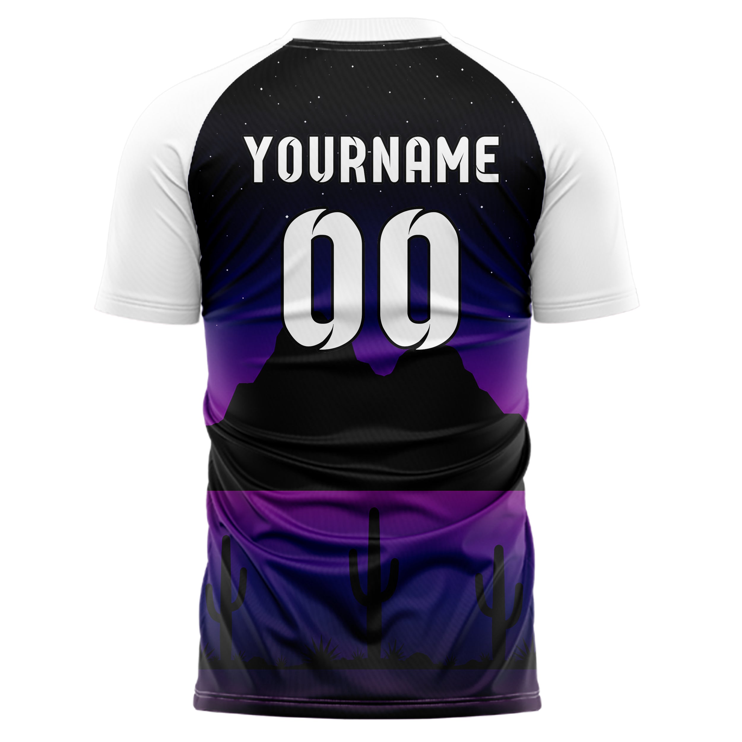 Schwarz Camelback Mountain Skyline Design 15-0328 individuelles Fußballtrikot back