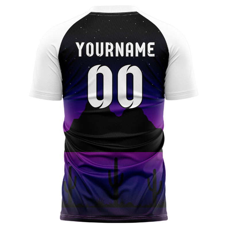 Schwarz Camelback Mountain Skyline Design 15-0328 individuelles Fußballtrikot back