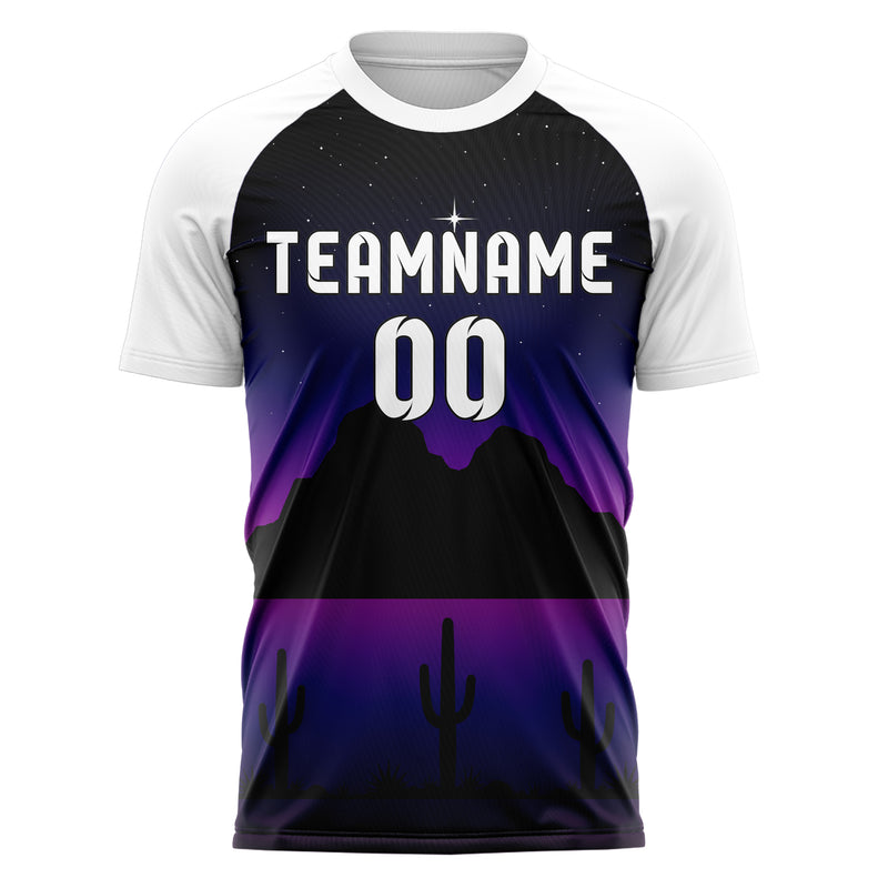 Schwarz Camelback Mountain Skyline Design 15-0328 individuelles Fußballtrikot front