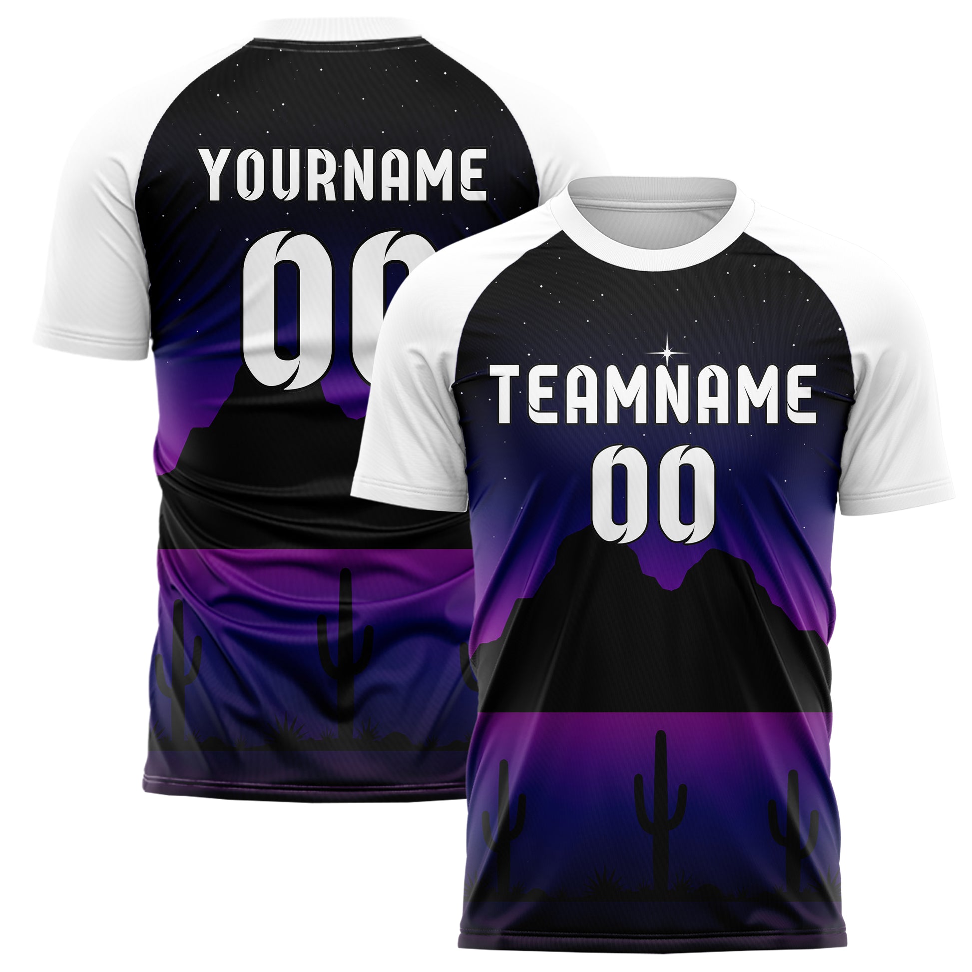 Schwarz Camelback Mountain Skyline Design 15-0328 individuelles Fußballtrikot main