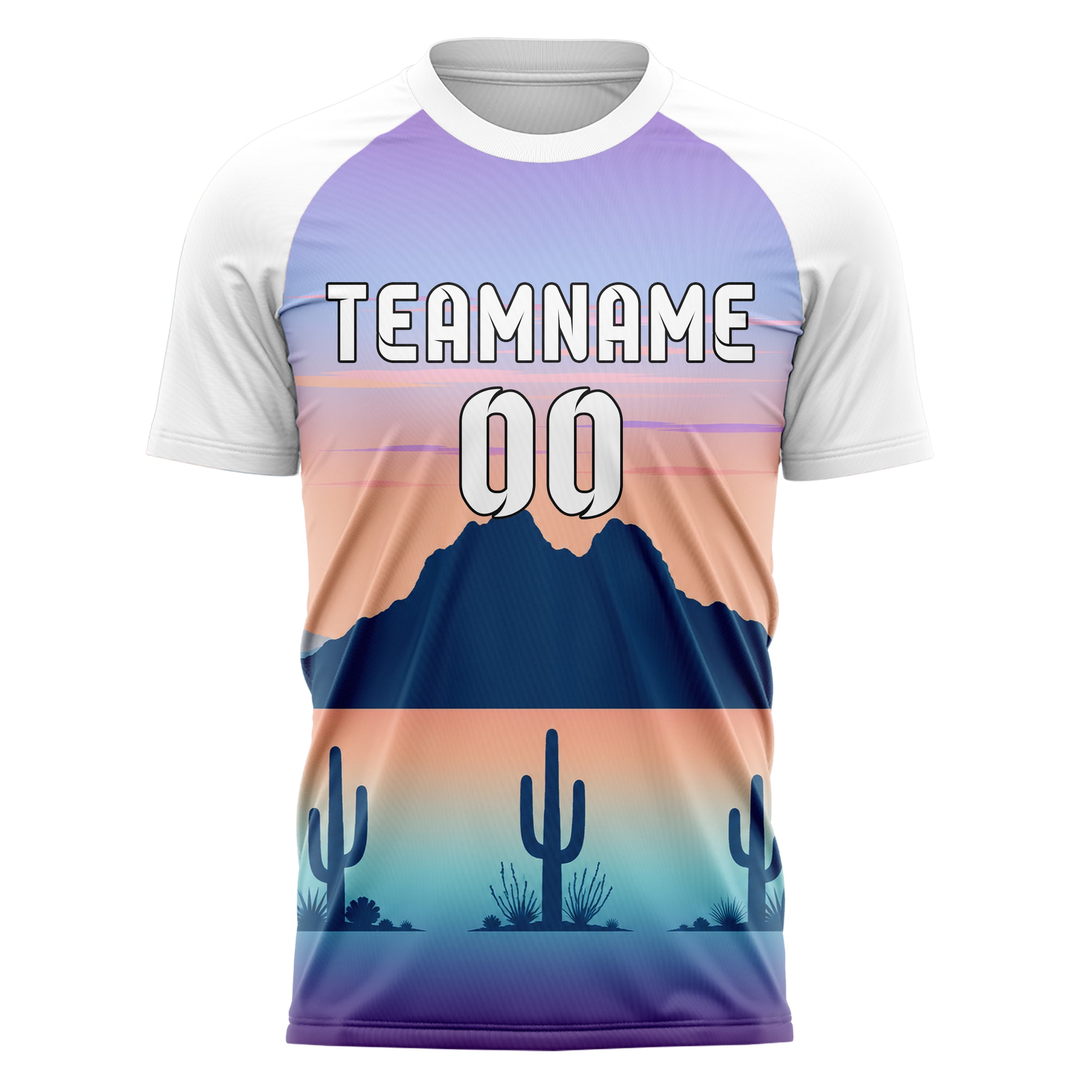 Hellblau Camelback Mountain Skyline Design 15-0324 individuelles Fußballtrikot front