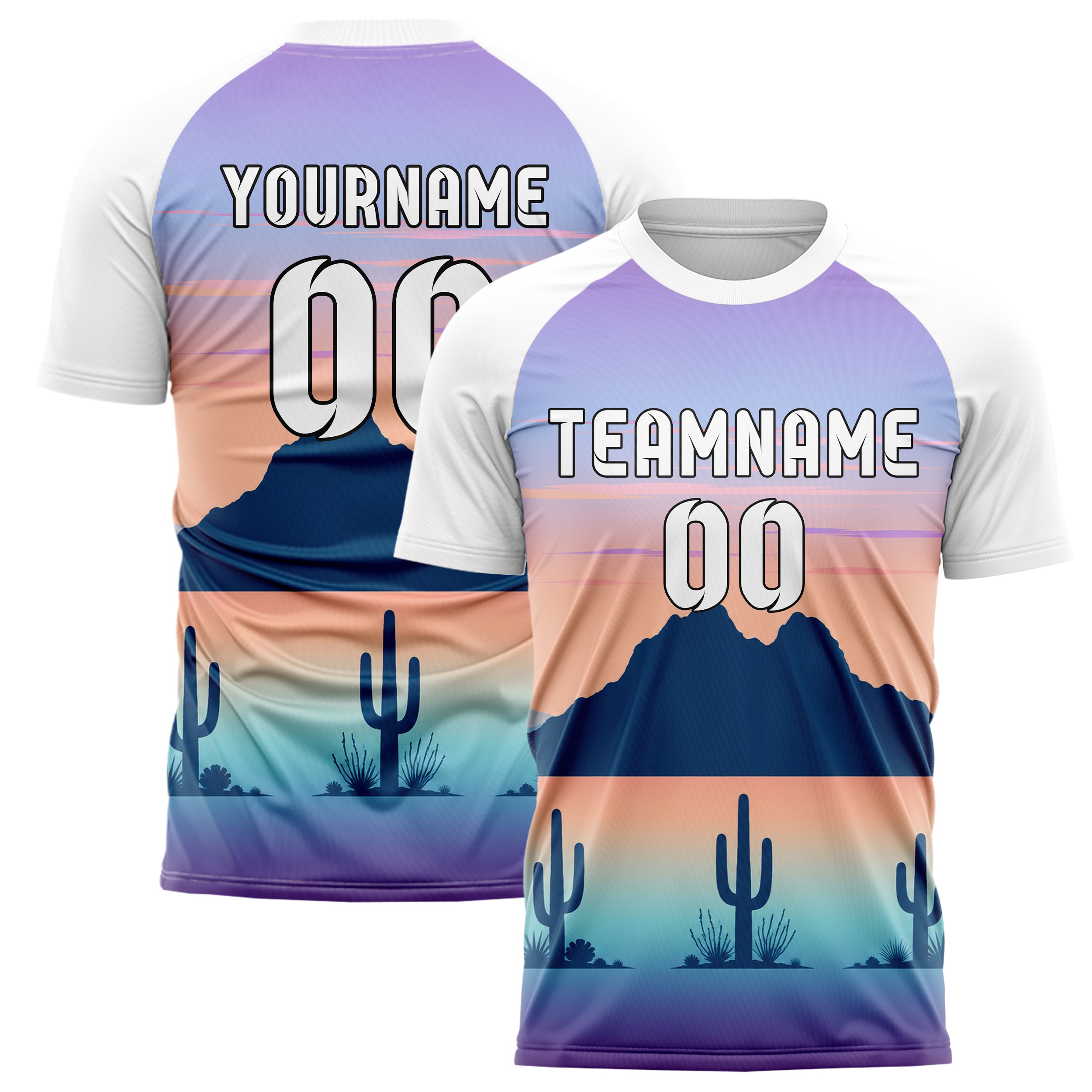Hellblau Camelback Mountain Skyline Design 15-0324 individuelles Fußballtrikot main