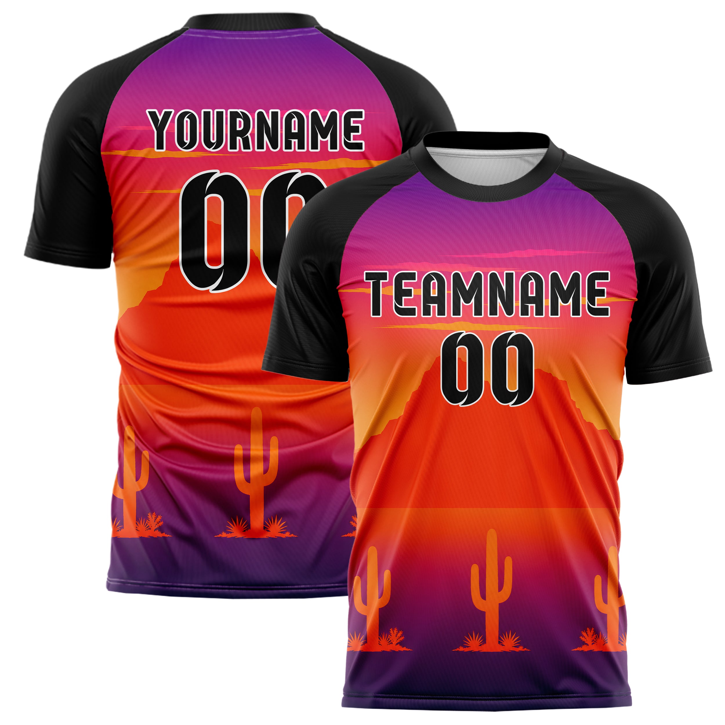 Orange Camelback Mountain Skyline Design 15-0322 individuelles Fußballtrikot main