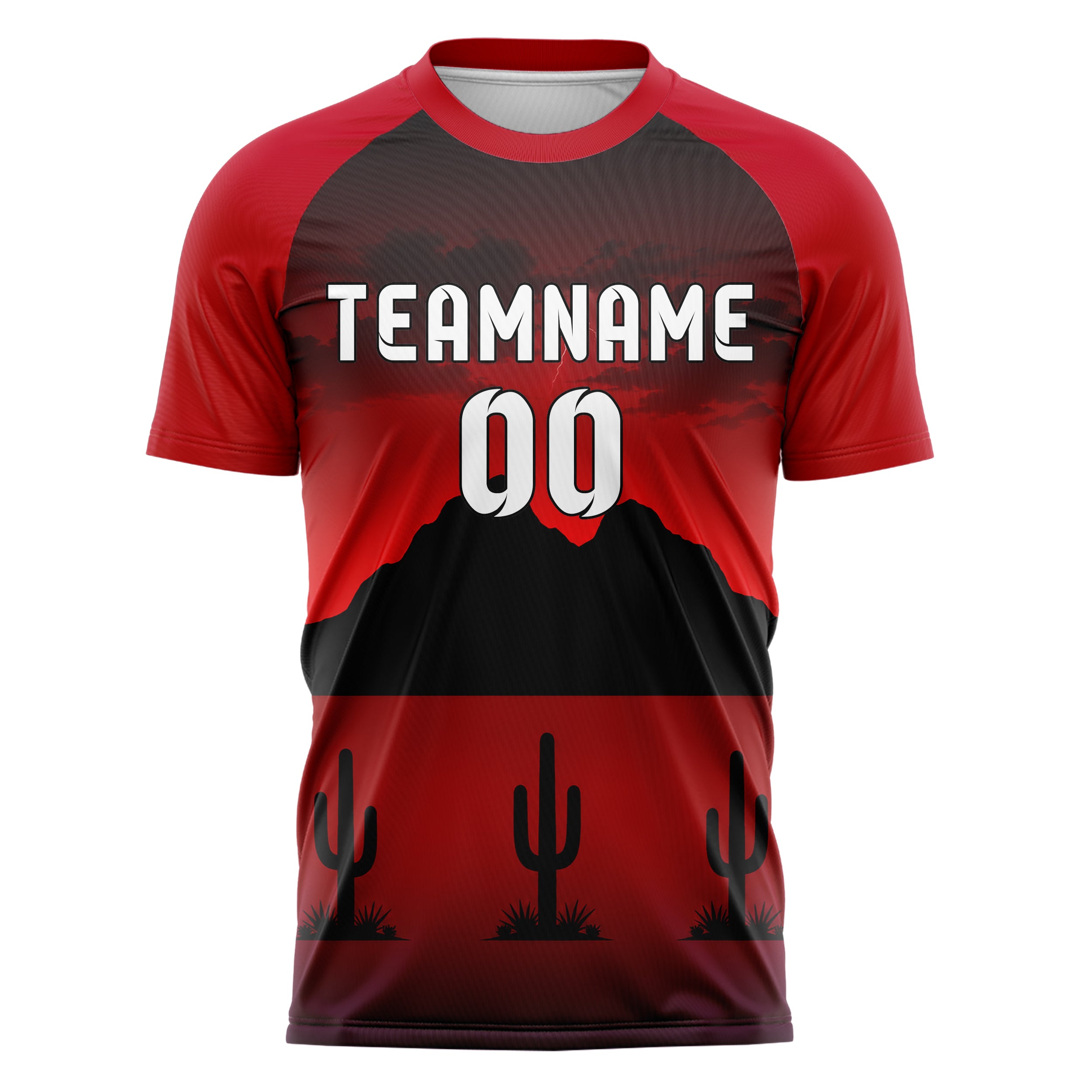 Schwarz Camelback Mountain Skyline Design 15-0327 individuelles Fußballtrikot front