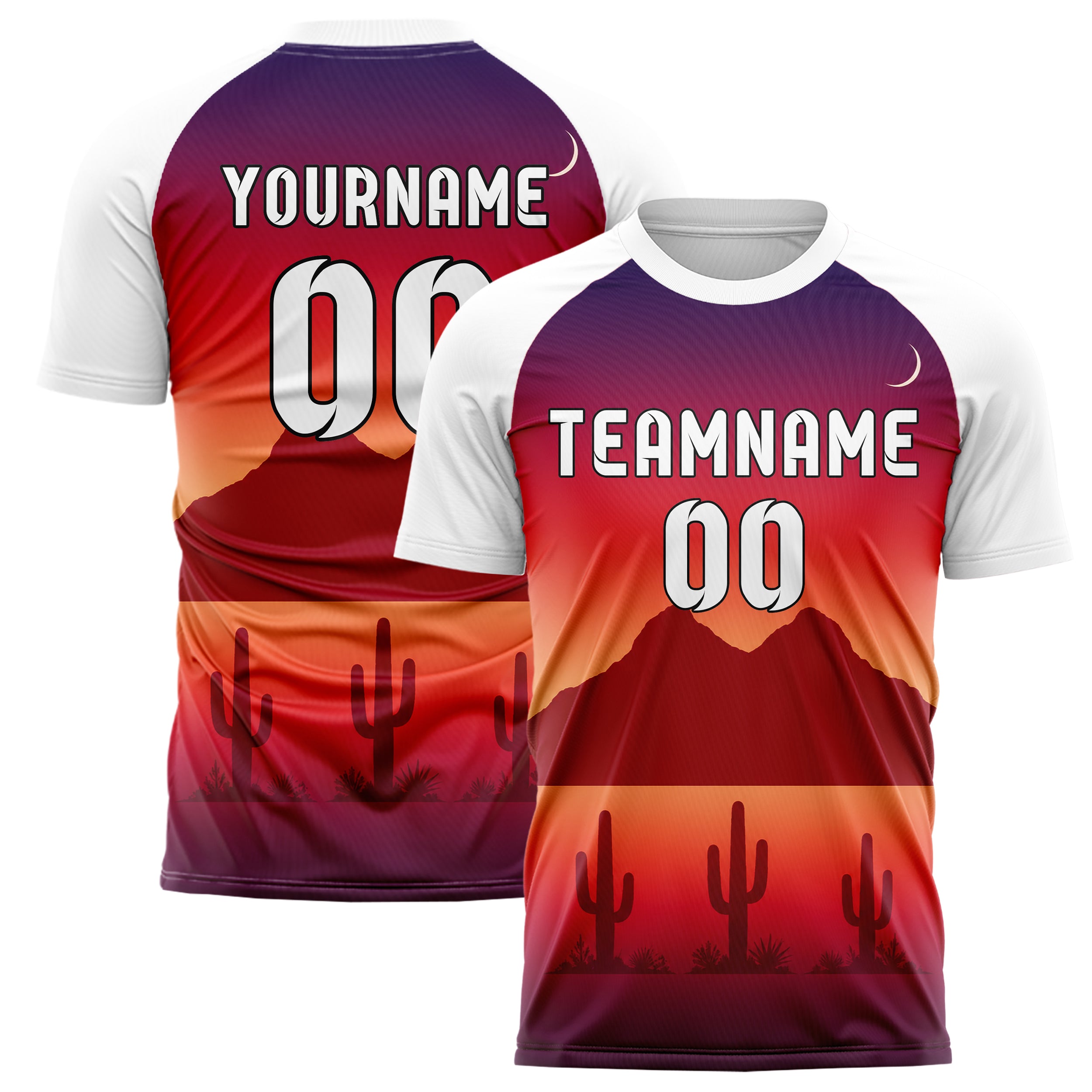 Rot Camelback Mountain Skyline Design 15-0323 individuelles Fußballtrikot main