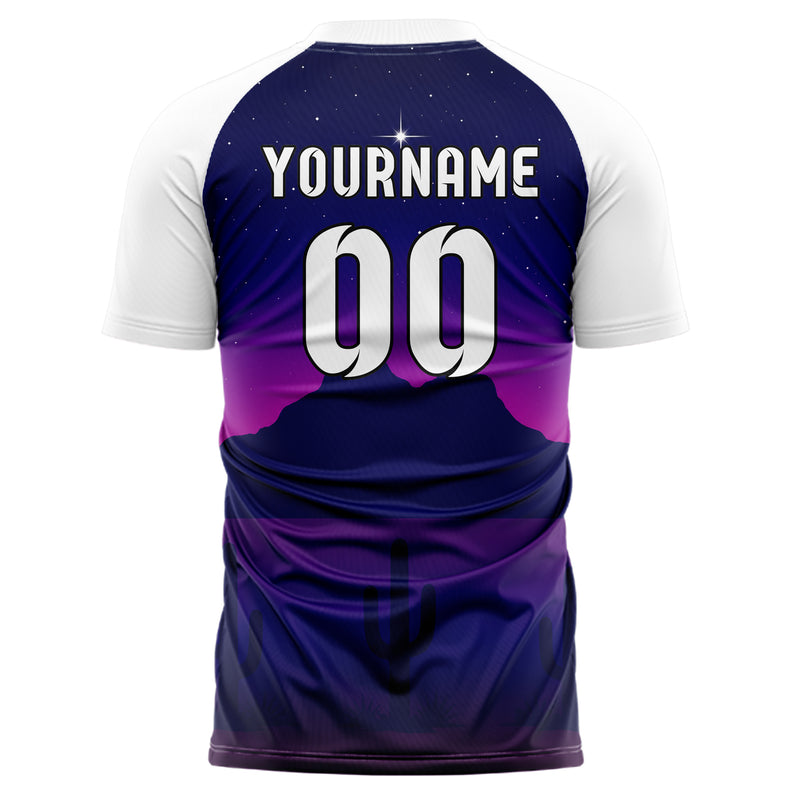 Marineblau Camelback Mountain Skyline Design 15-0329 individuelles Fußballtrikot back