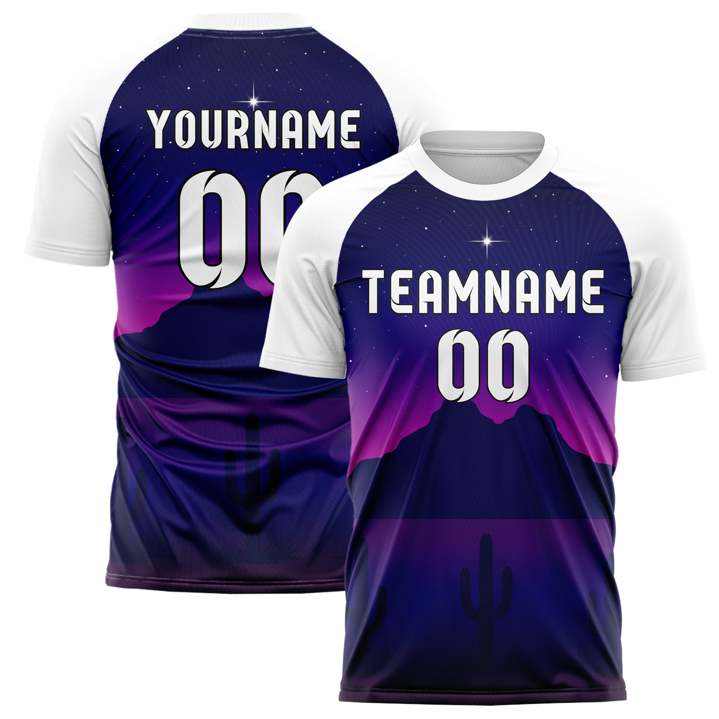 Marineblau Camelback Mountain Skyline Design 15-0329 individuelles Fußballtrikot main