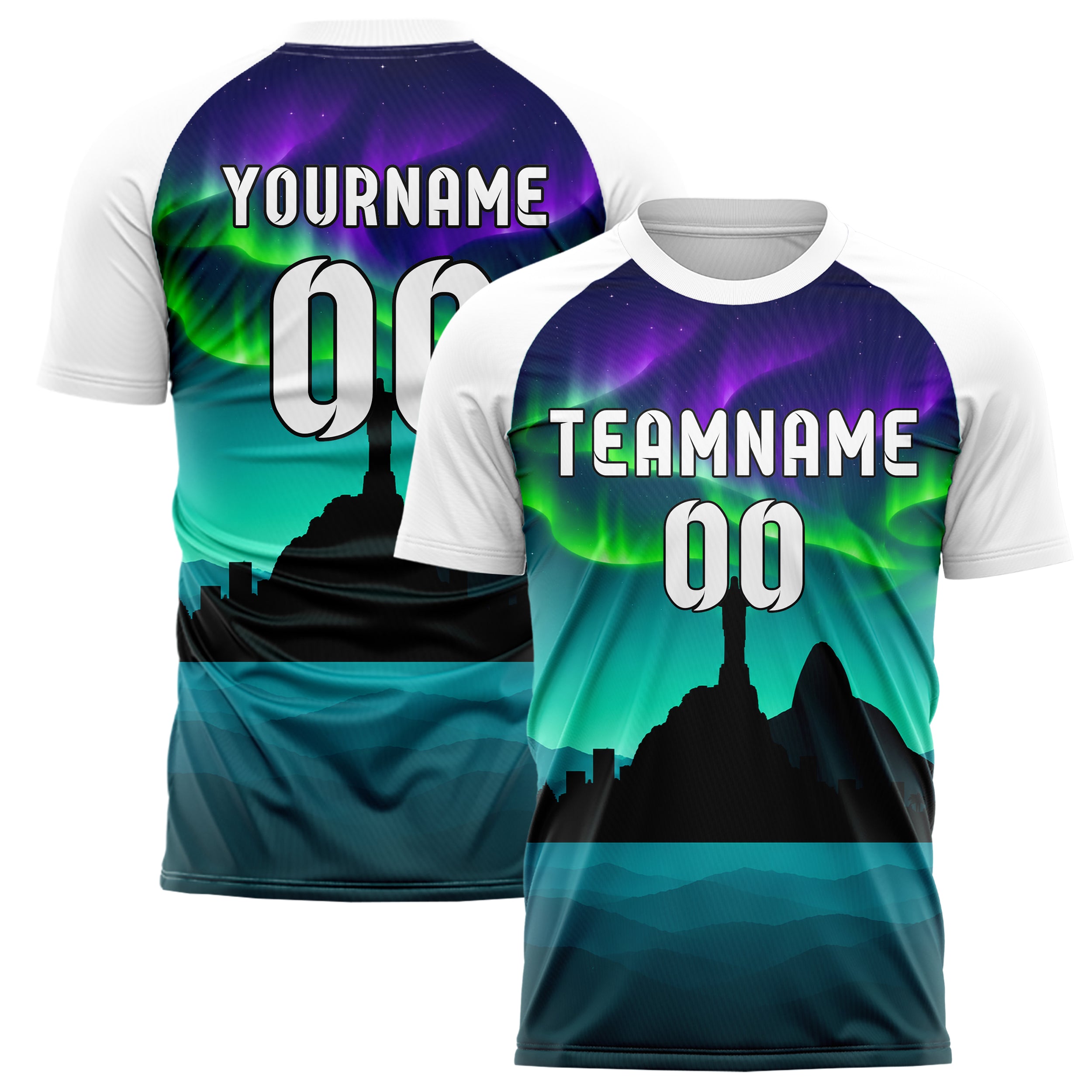 Petrol Christ the Redeemer Skyline Design 15-0300 individuelles Fußballtrikot main