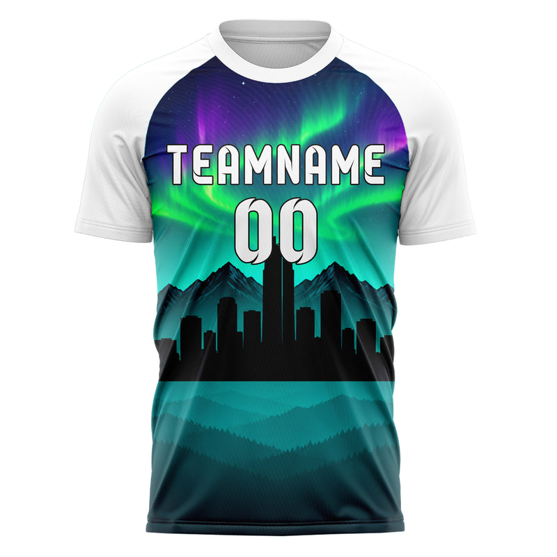 Petrol Denver Skyline Design 15-0080 individuelles Fußballtrikot front