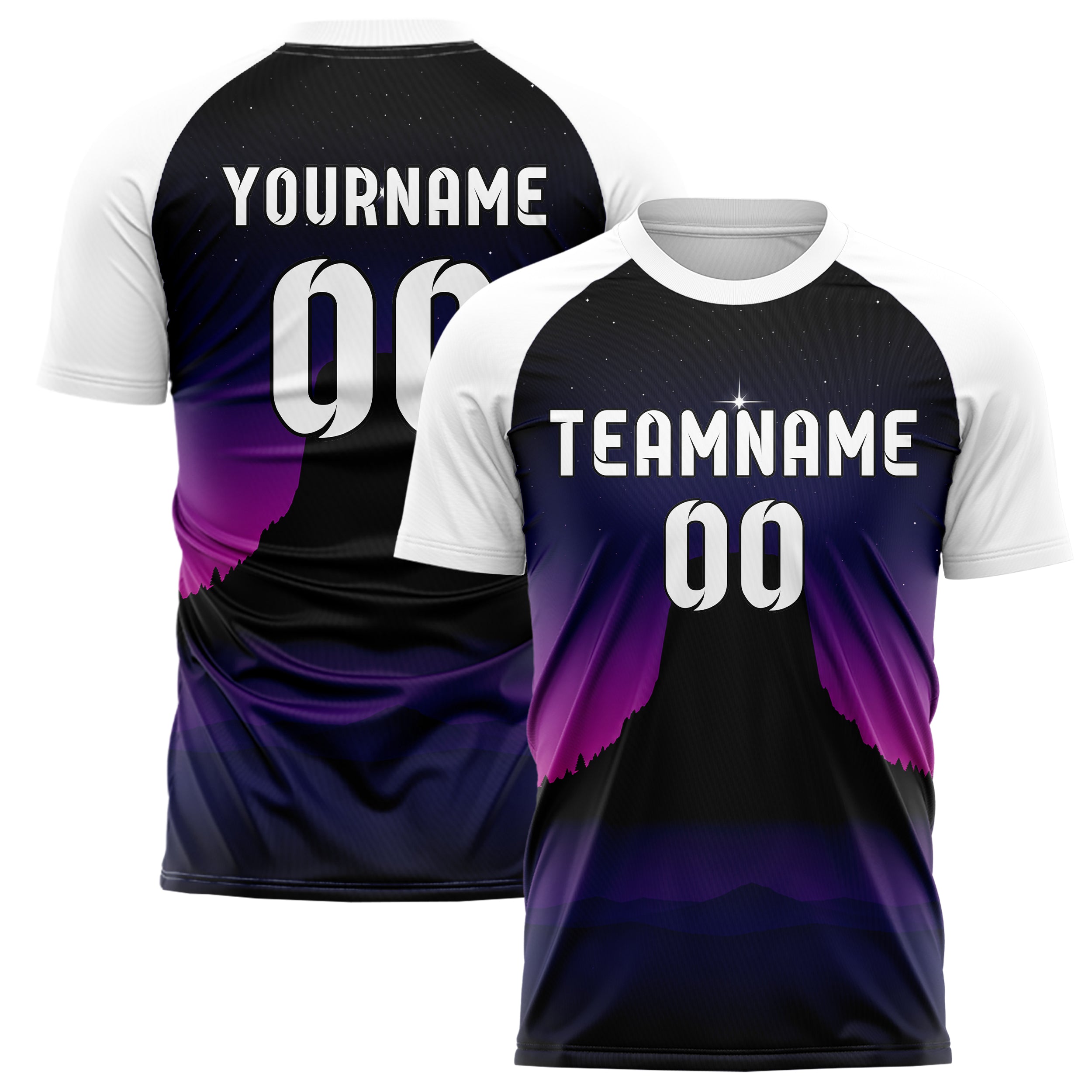 Schwarz Devils Tower Skyline Design 15-0398 individuelles Fußballtrikot main