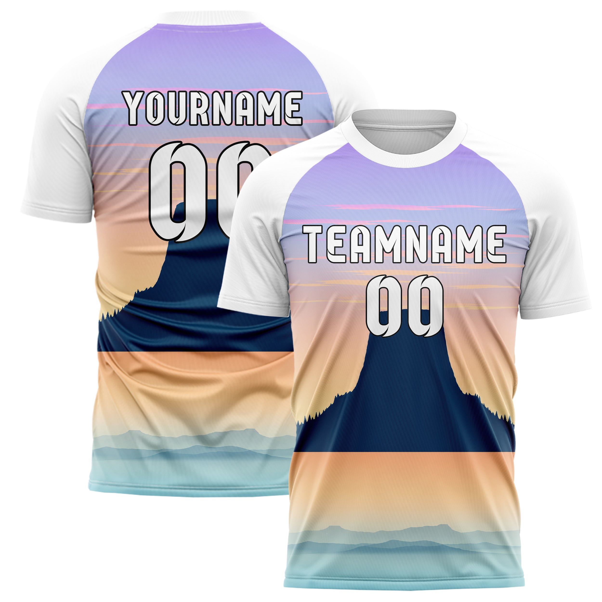 Hellblau Devils Tower Skyline Design 15-0394 individuelles Fußballtrikot main
