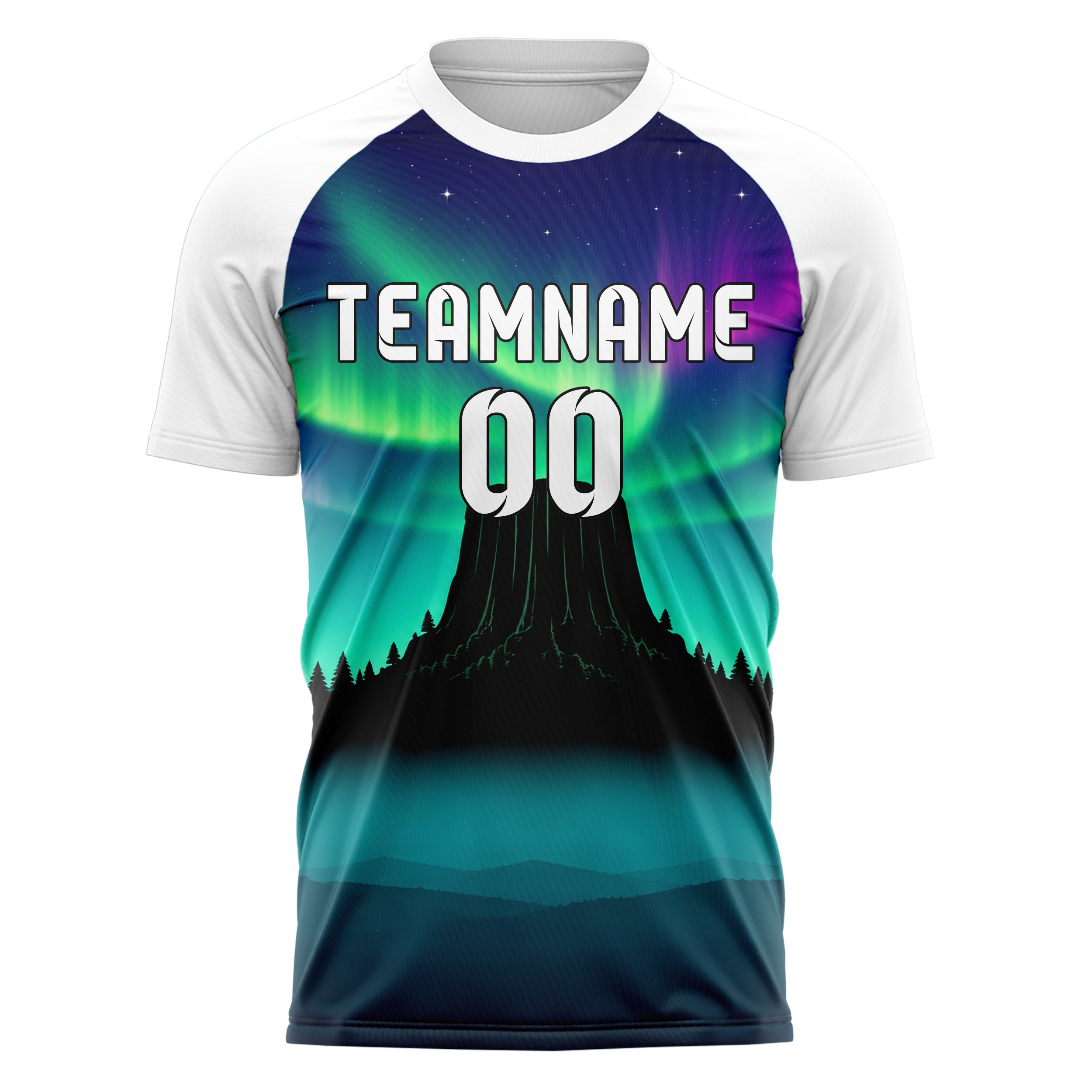 Petrol Devils Tower Skyline Design 15-0400 individuelles Fußballtrikot front