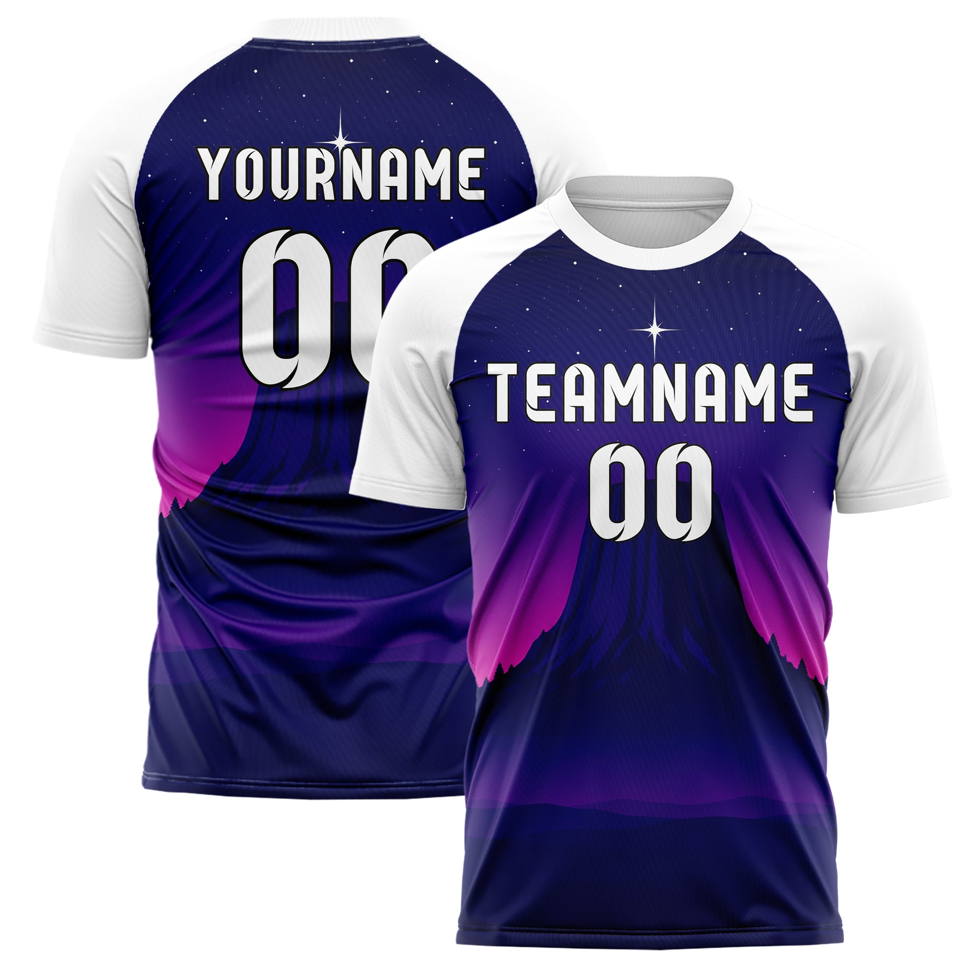 Marineblau Devils Tower Skyline Design 15-0399 individuelles Fußballtrikot main