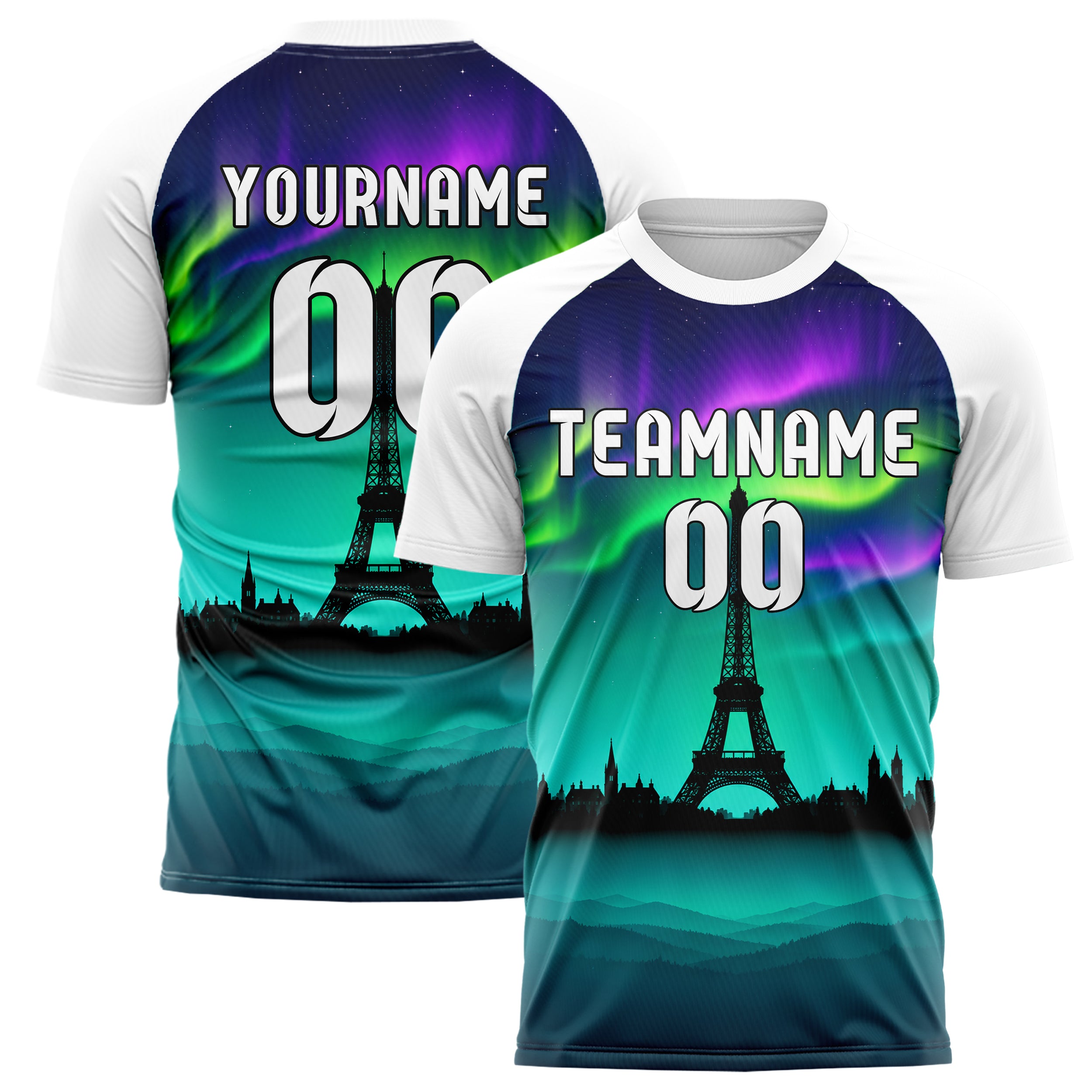 Petrol Eiffel Tower Skyline Design 15-0250 individuelles Fußballtrikot main