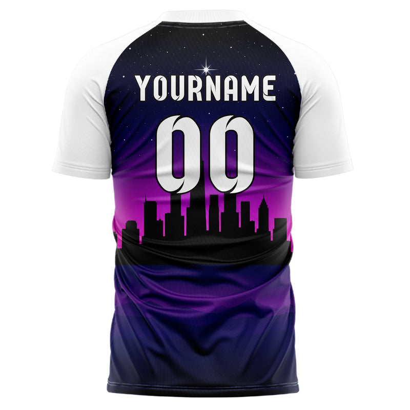 Schwarz American Skyline Design 15-0558 individuelles Fußballtrikot back