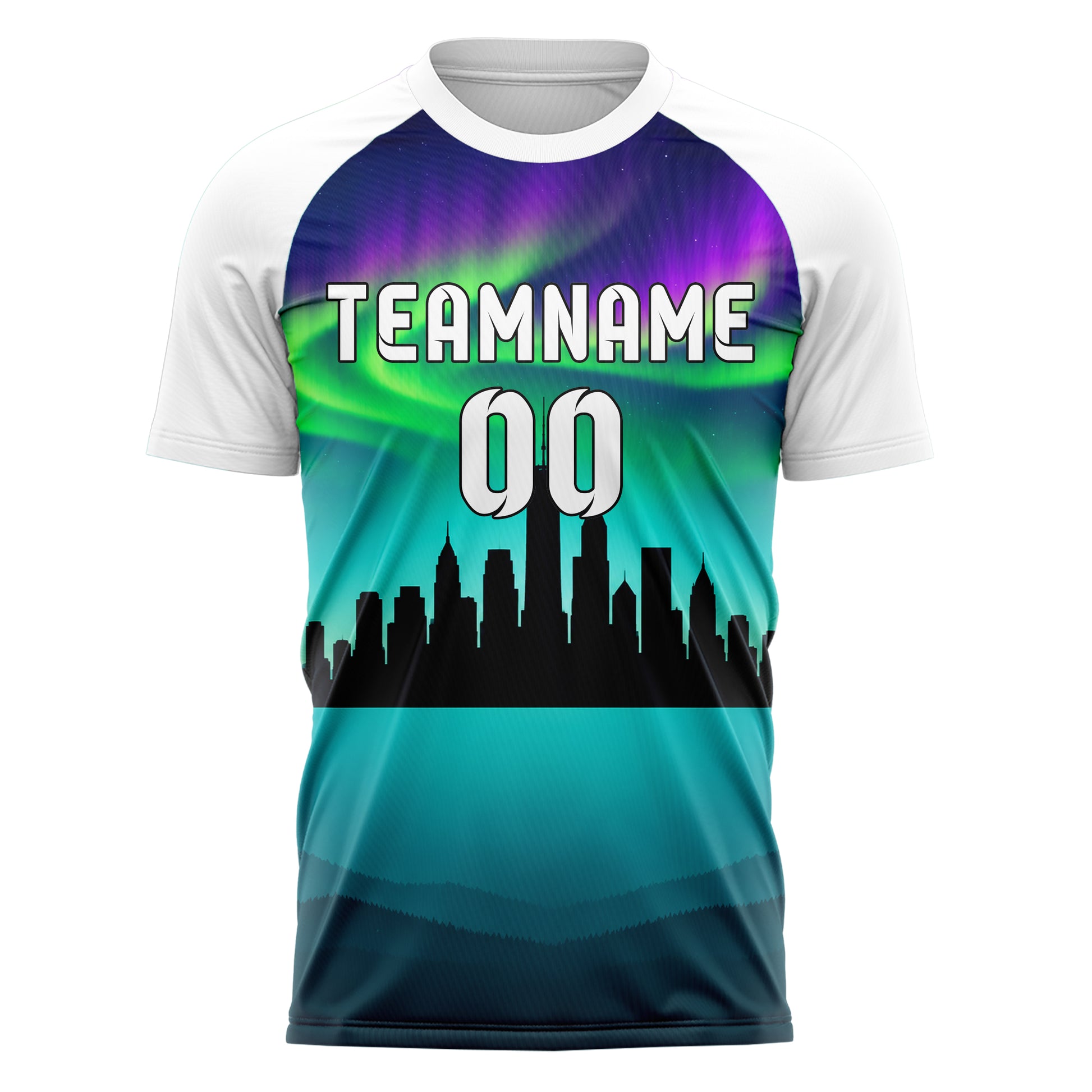 Petrol American Skyline Design 15-0560 individuelles Fußballtrikot front