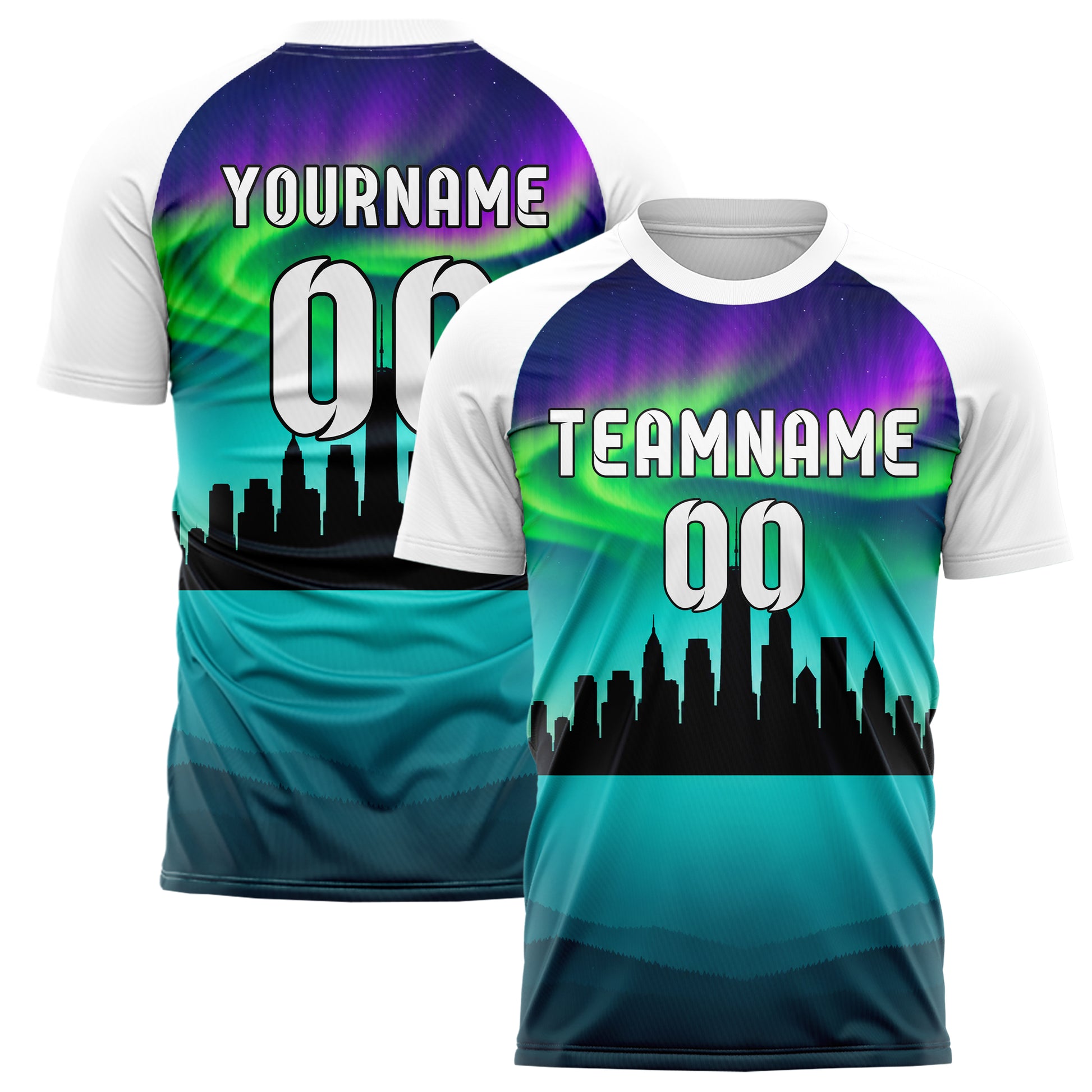 Petrol American Skyline Design 15-0560 individuelles Fußballtrikot main