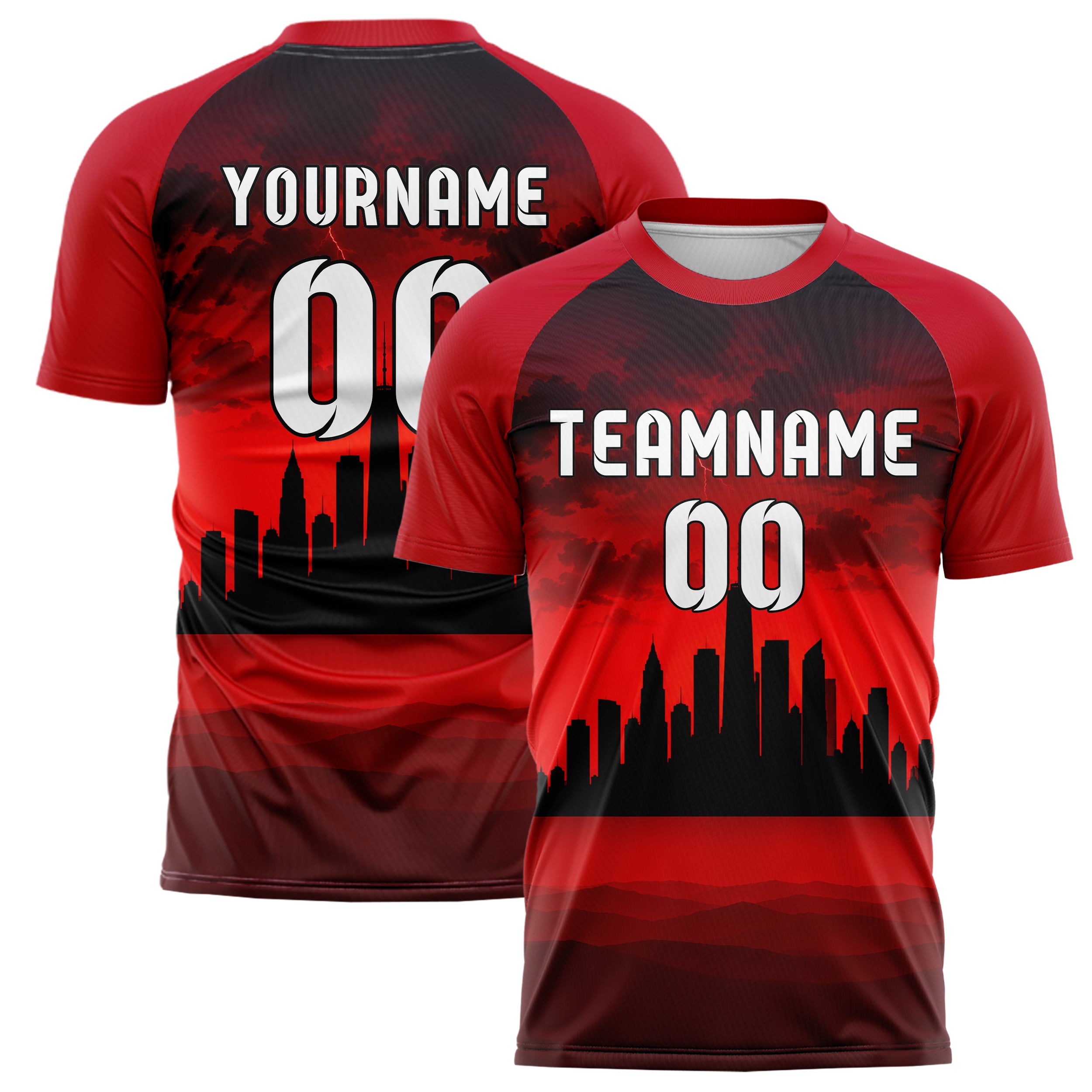 Schwarz American Skyline Design 15-0557 individuelles Fußballtrikot main