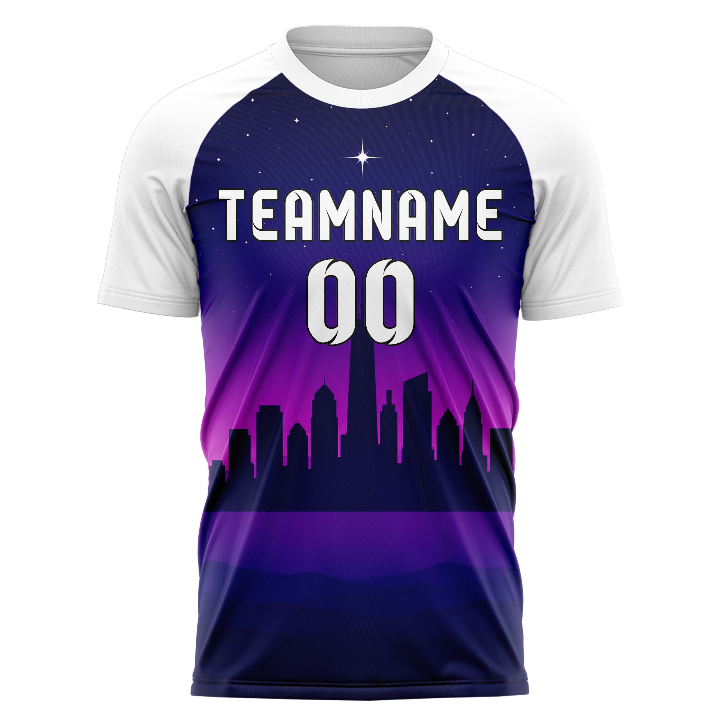 Marineblau American Skyline Design 15-0559 individuelles Fußballtrikot front