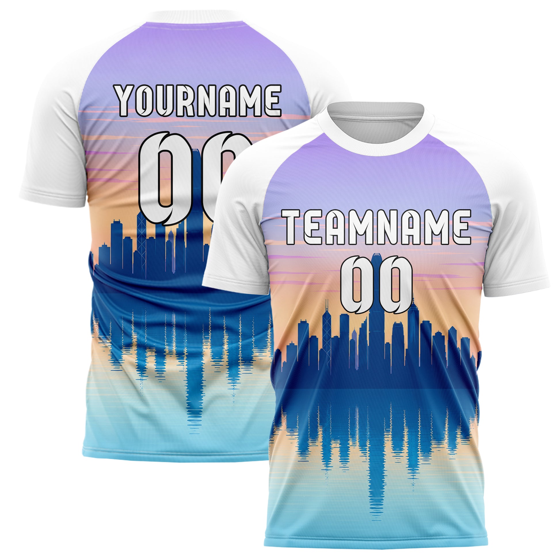 Hellblau Asian Skyline Design 15-0574 individuelles Fußballtrikot main