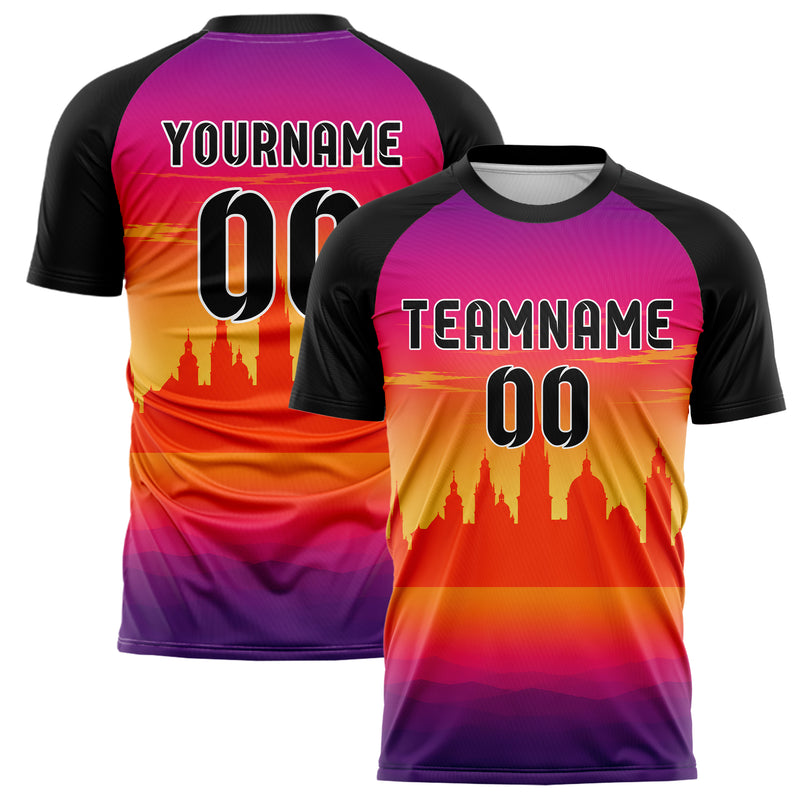 Orange European Skyline Design 15-0562 individuelles Fußballtrikot main