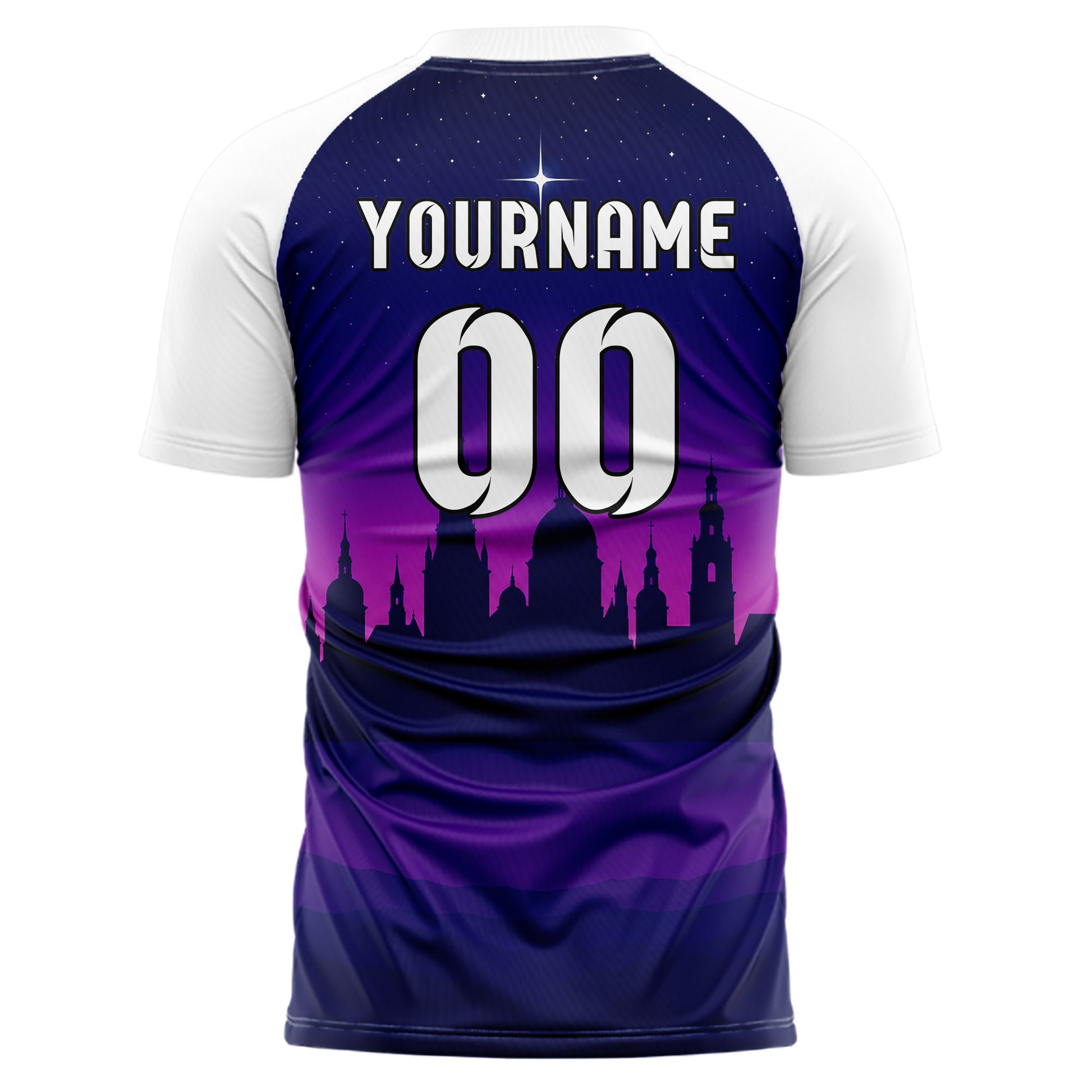 Marineblau European Skyline Design 15-0569 individuelles Fußballtrikot back