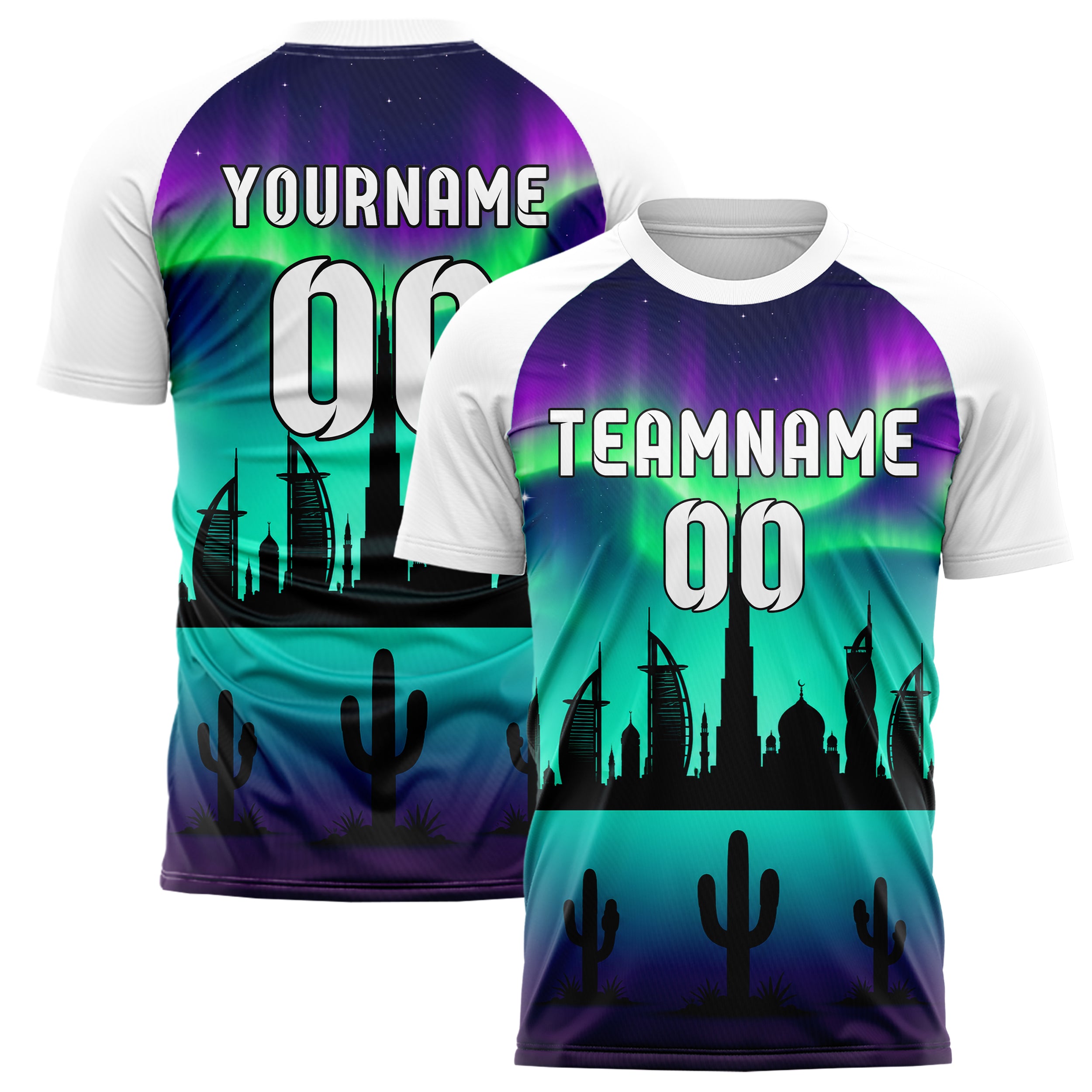 Petrol Middle East Skyline Design 15-0590 individuelles Fußballtrikot main