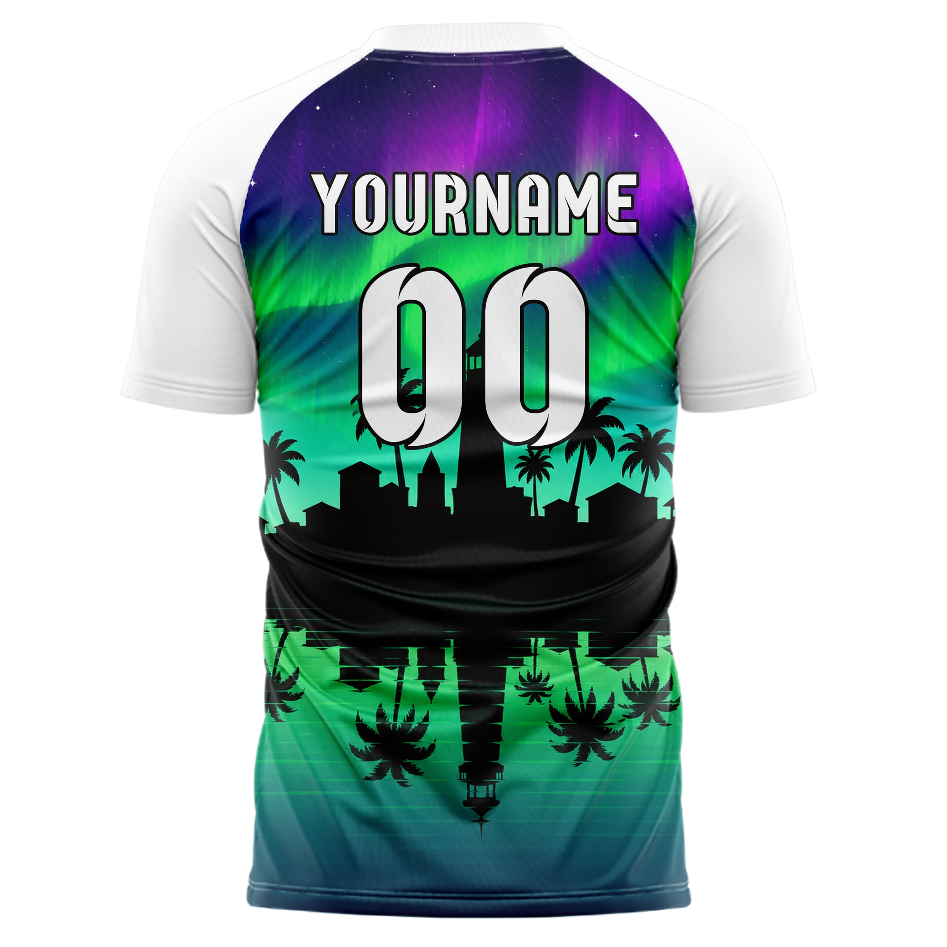Petrol Seaside Skyline Design 15-0600 individuelles Fußballtrikot back
