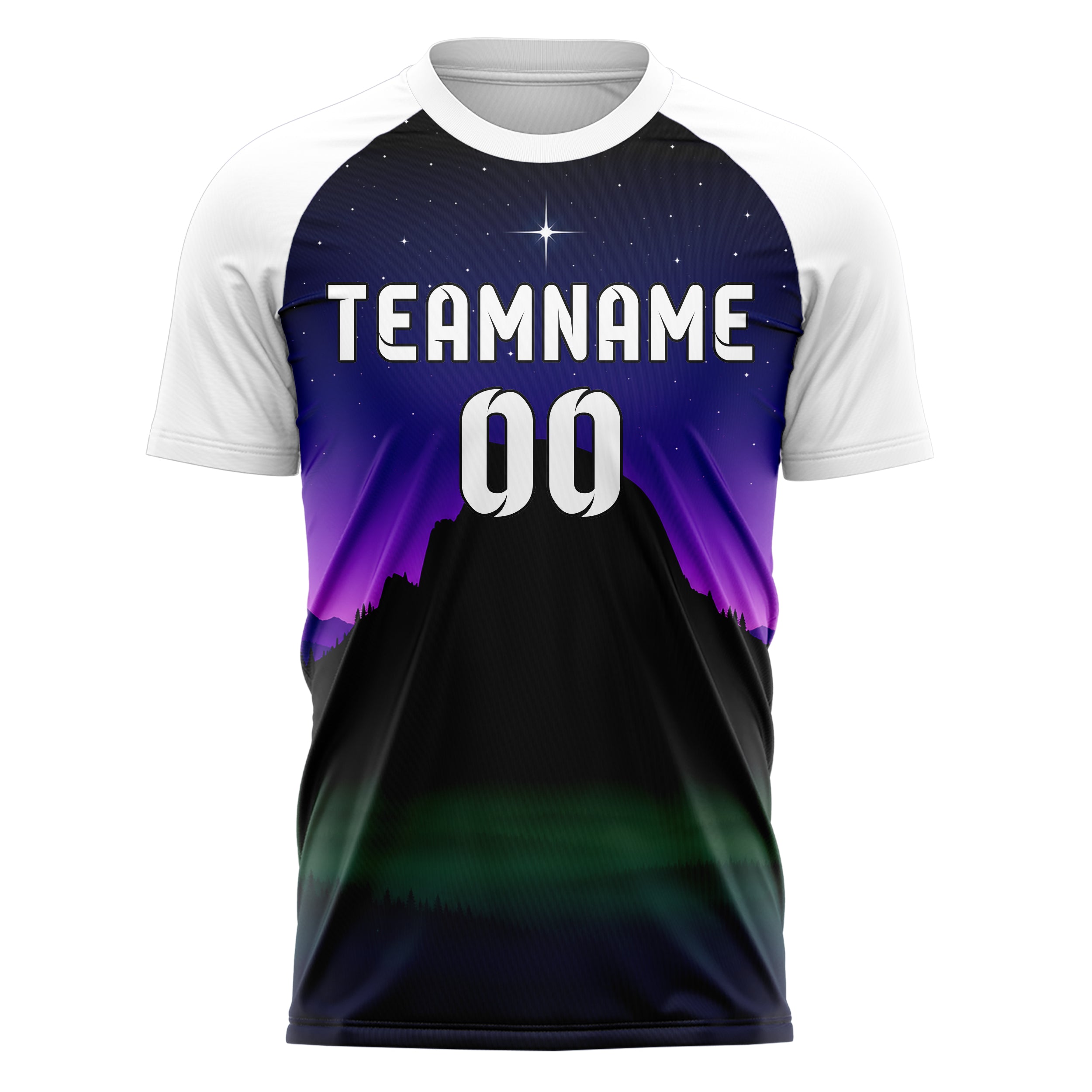 Schwarz Half Dome Skyline Design 15-0338 individuelles Fußballtrikot front