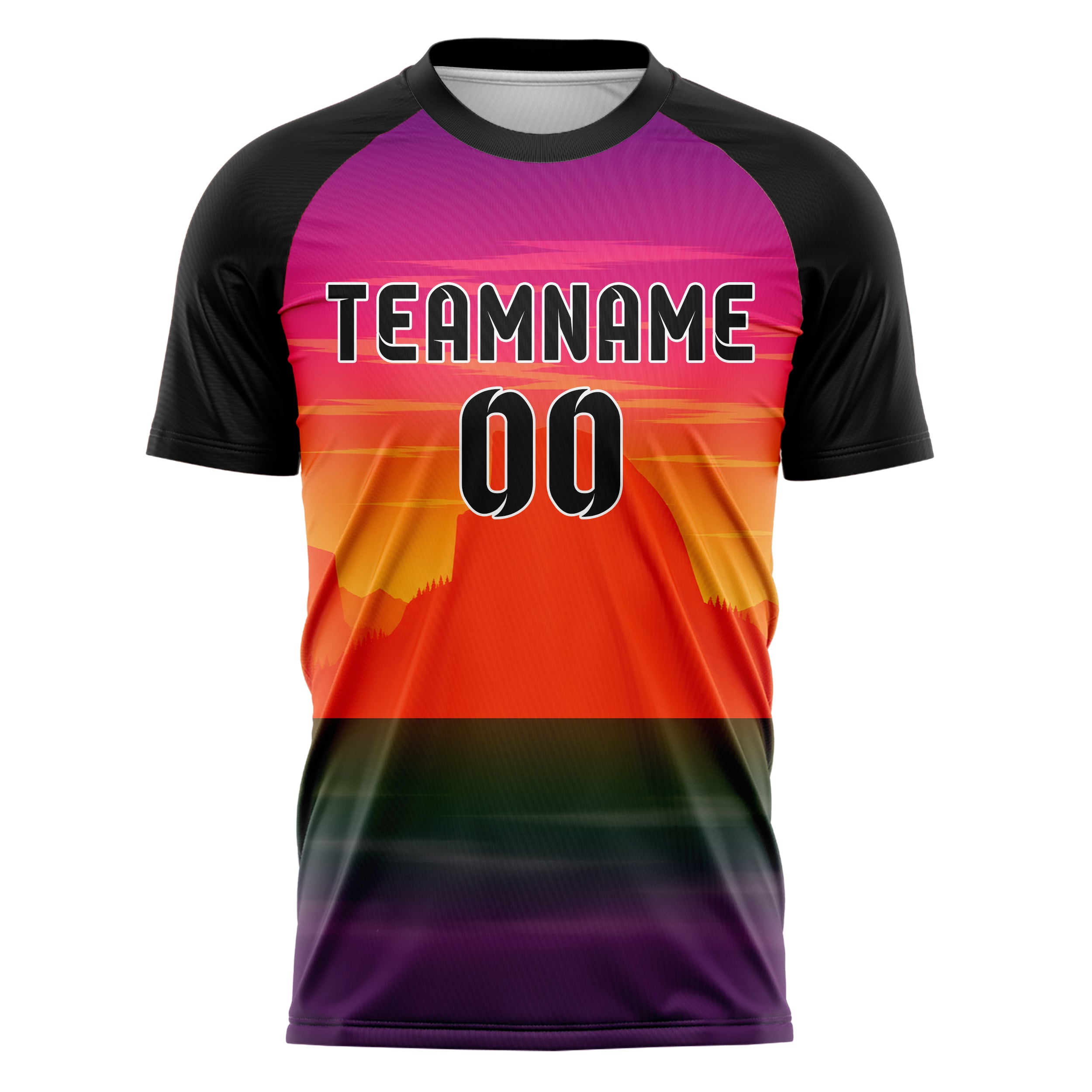 Orange Half Dome Skyline Design 15-0332 individuelles Fußballtrikot front