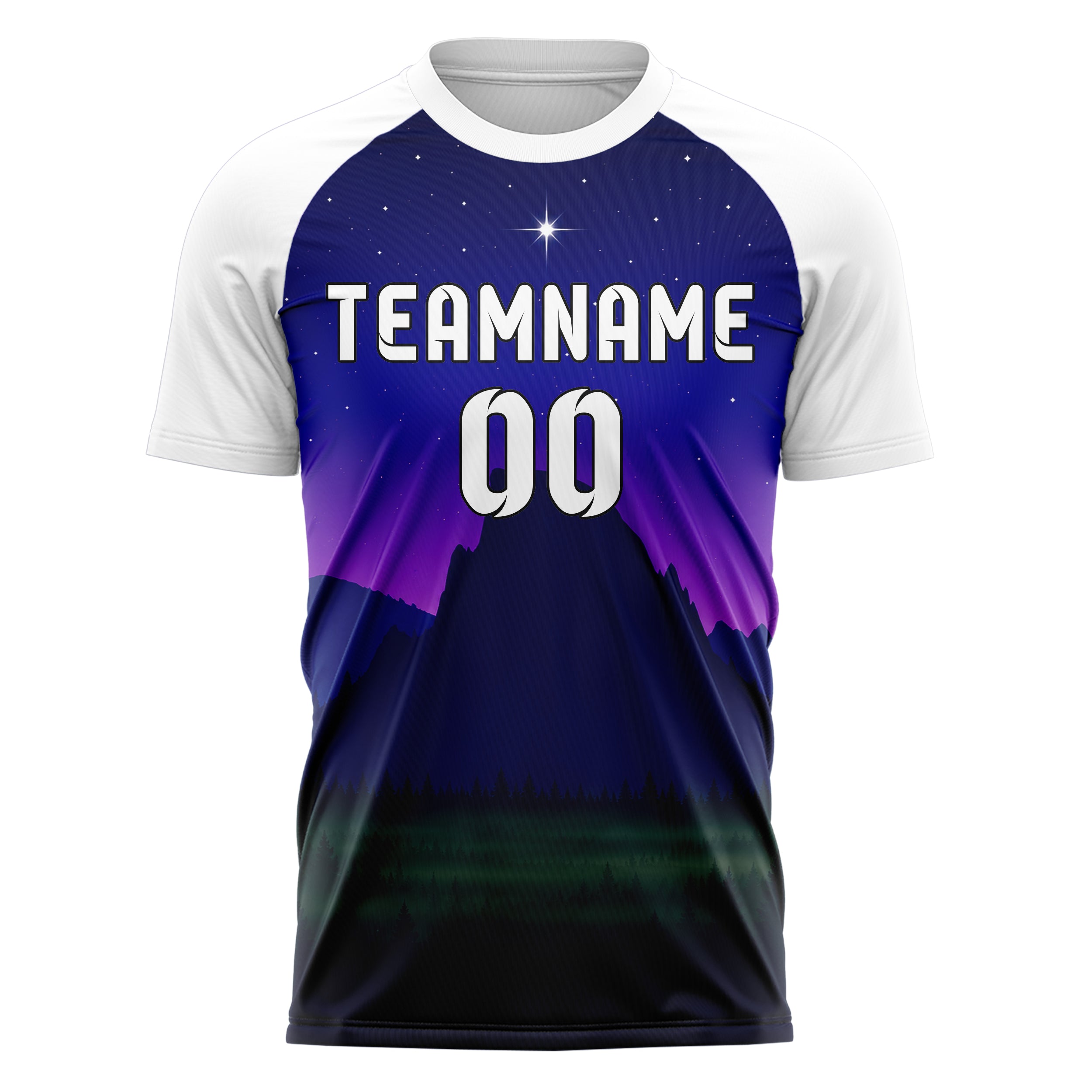 Marineblau Half Dome Skyline Design 15-0339 individuelles Fußballtrikot front