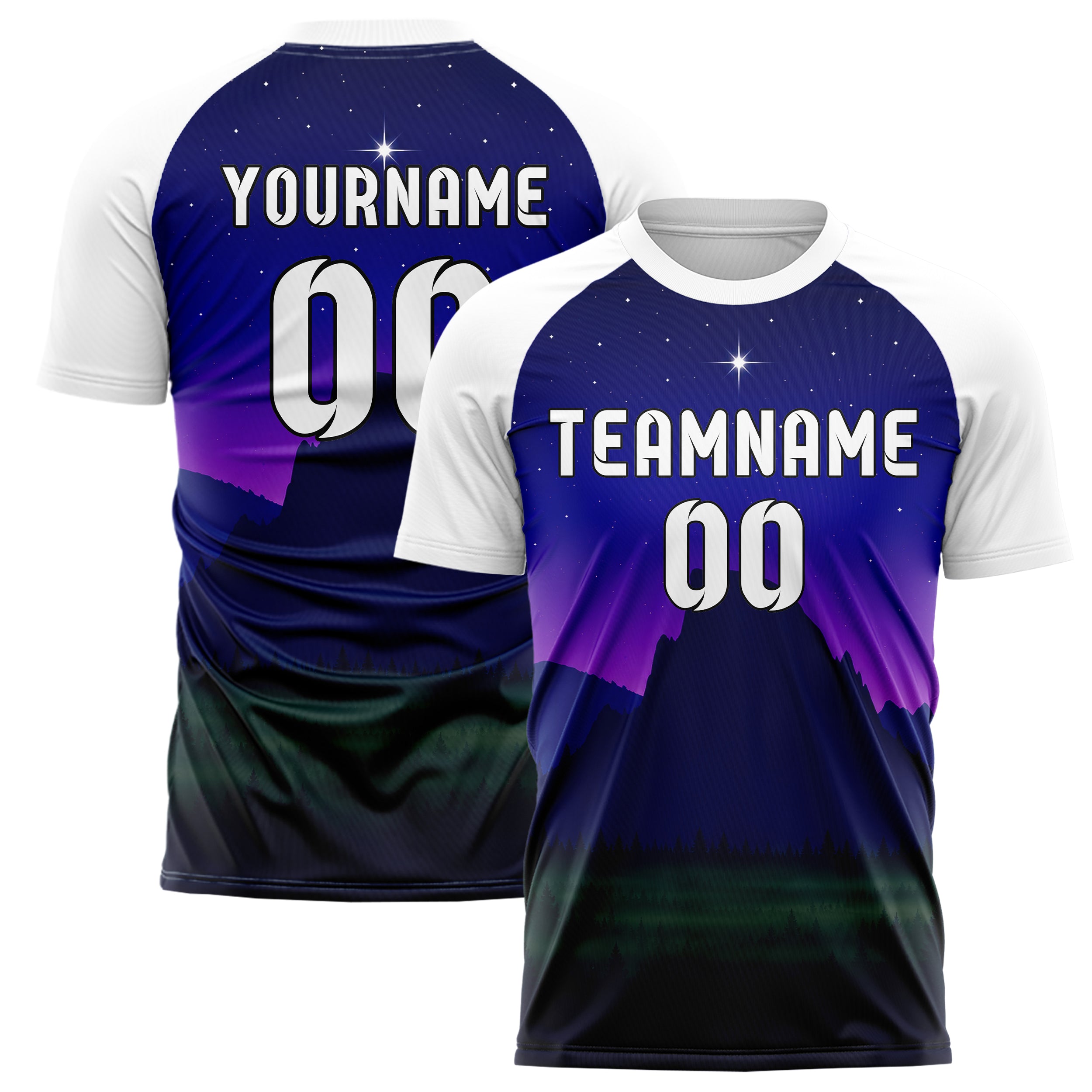 Marineblau Half Dome Skyline Design 15-0339 individuelles Fußballtrikot main