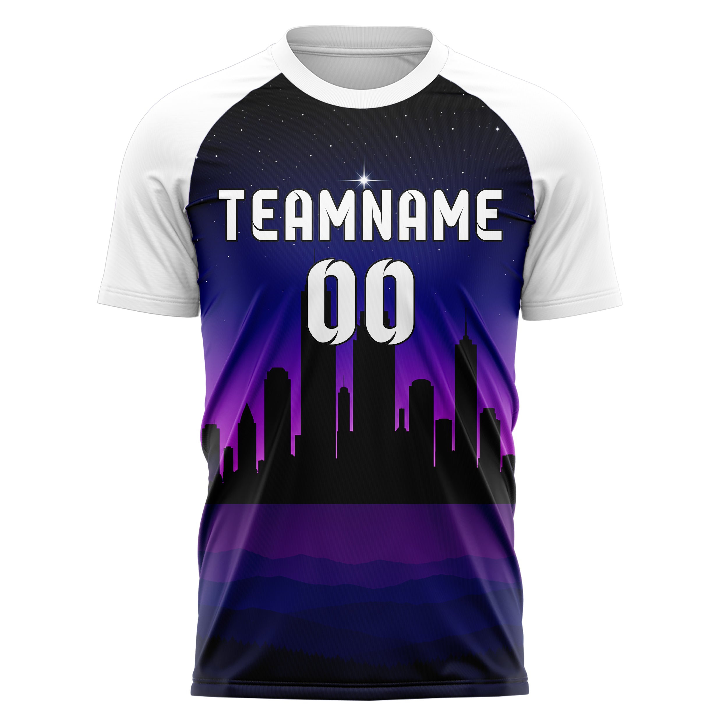 Schwarz Houston Skyline Design 15-0118 individuelles Fußballtrikot front