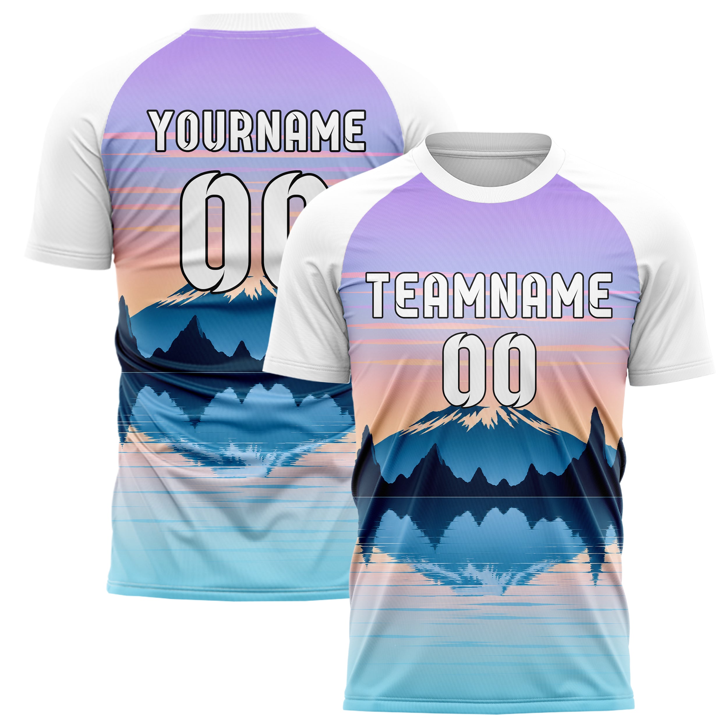 Hellblau Iceland Skyline Design 15-0434 individuelles Fußballtrikot main