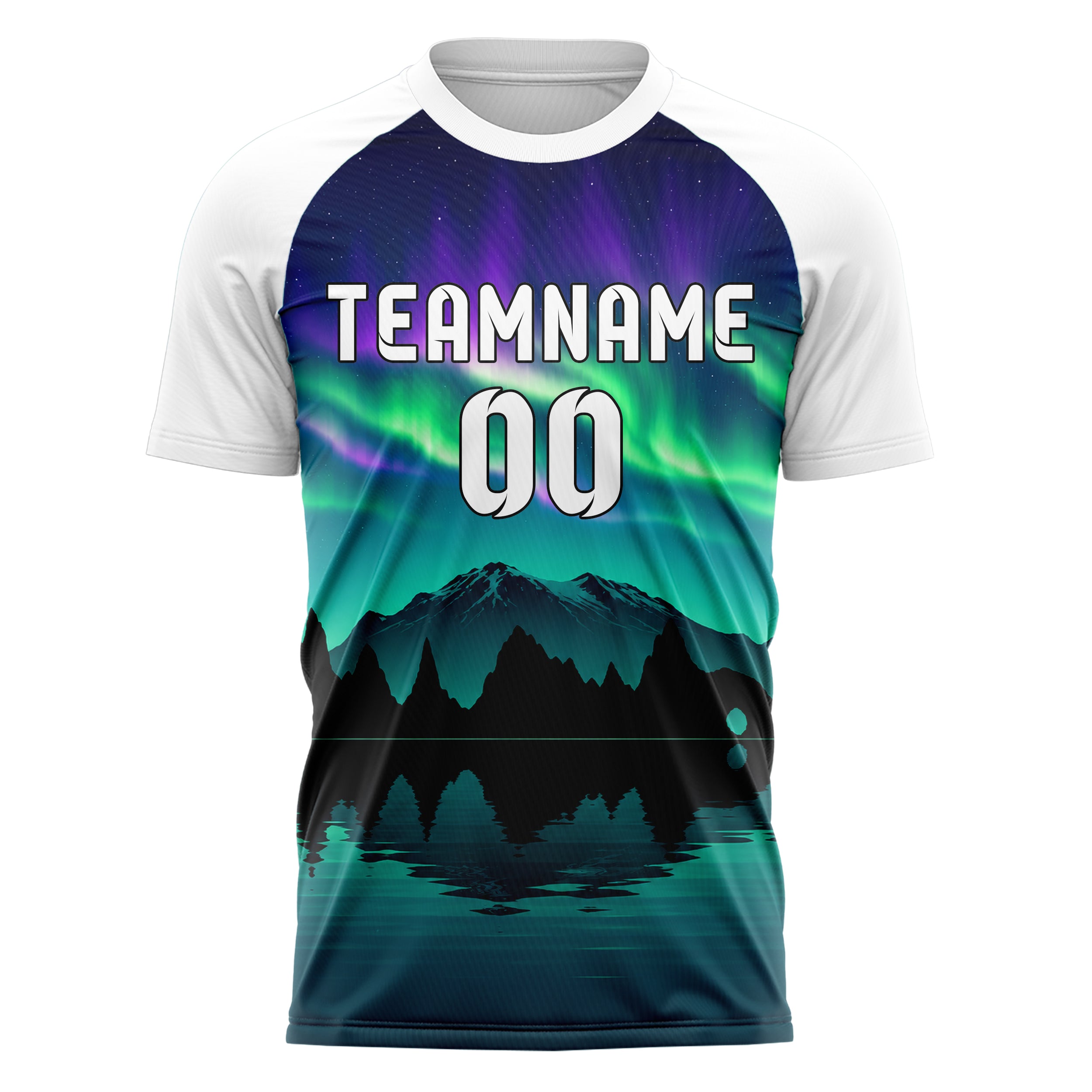 Petrol Iceland Skyline Design 15-0440 individuelles Fußballtrikot front