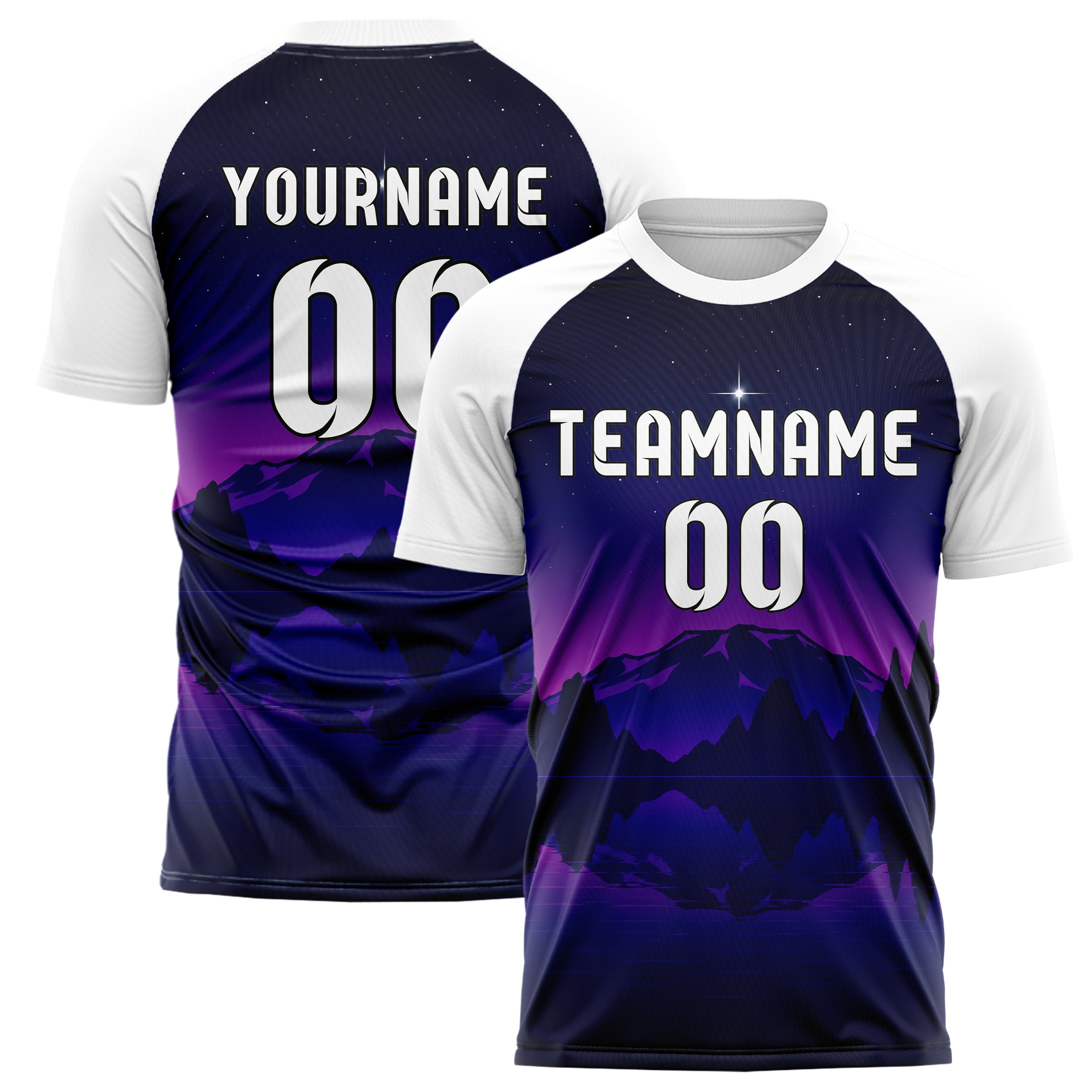 Marineblau Iceland Skyline Design 15-0439 individuelles Fußballtrikot main