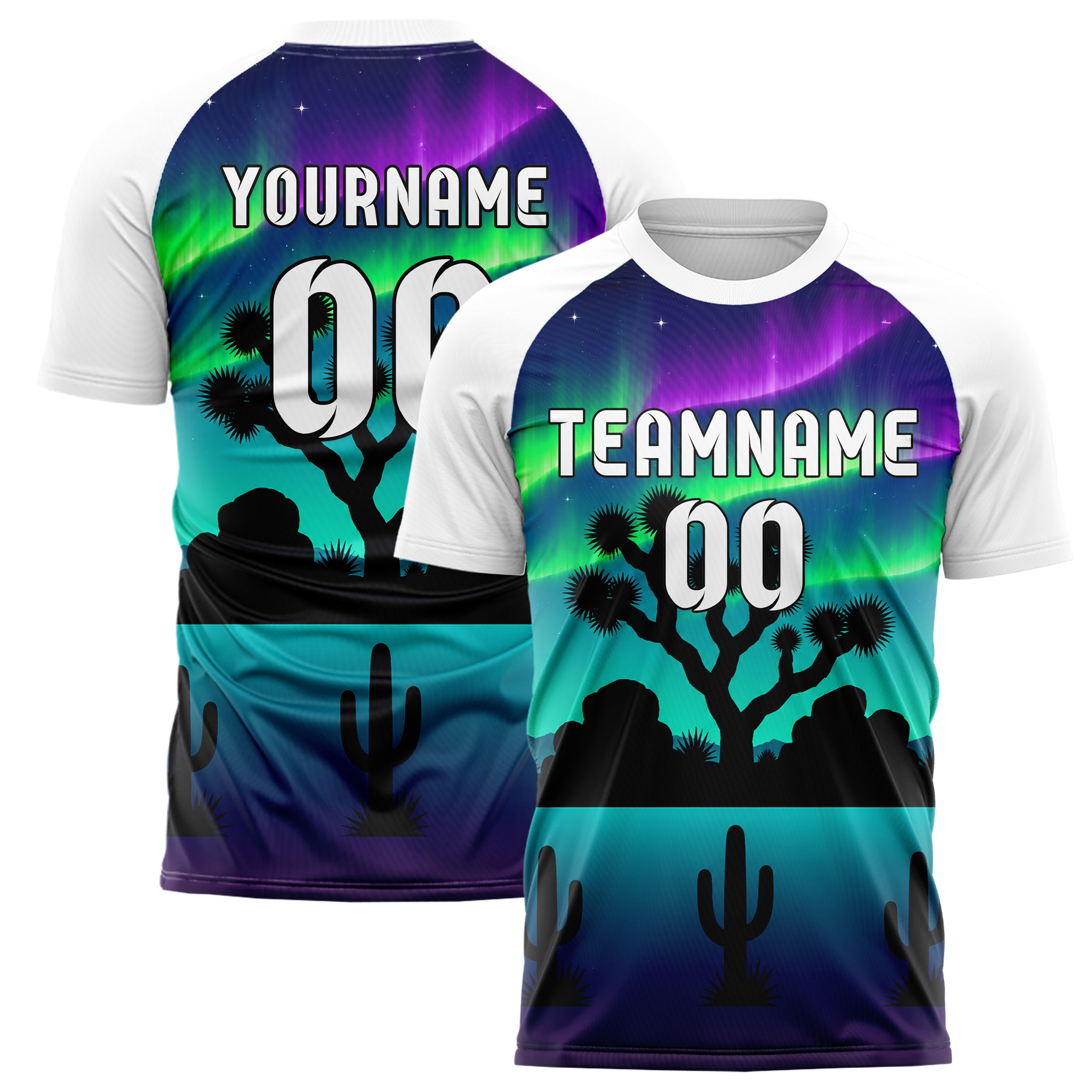 Petrol Joshua Tree Skyline Design 15-0500 individuelles Fußballtrikot main