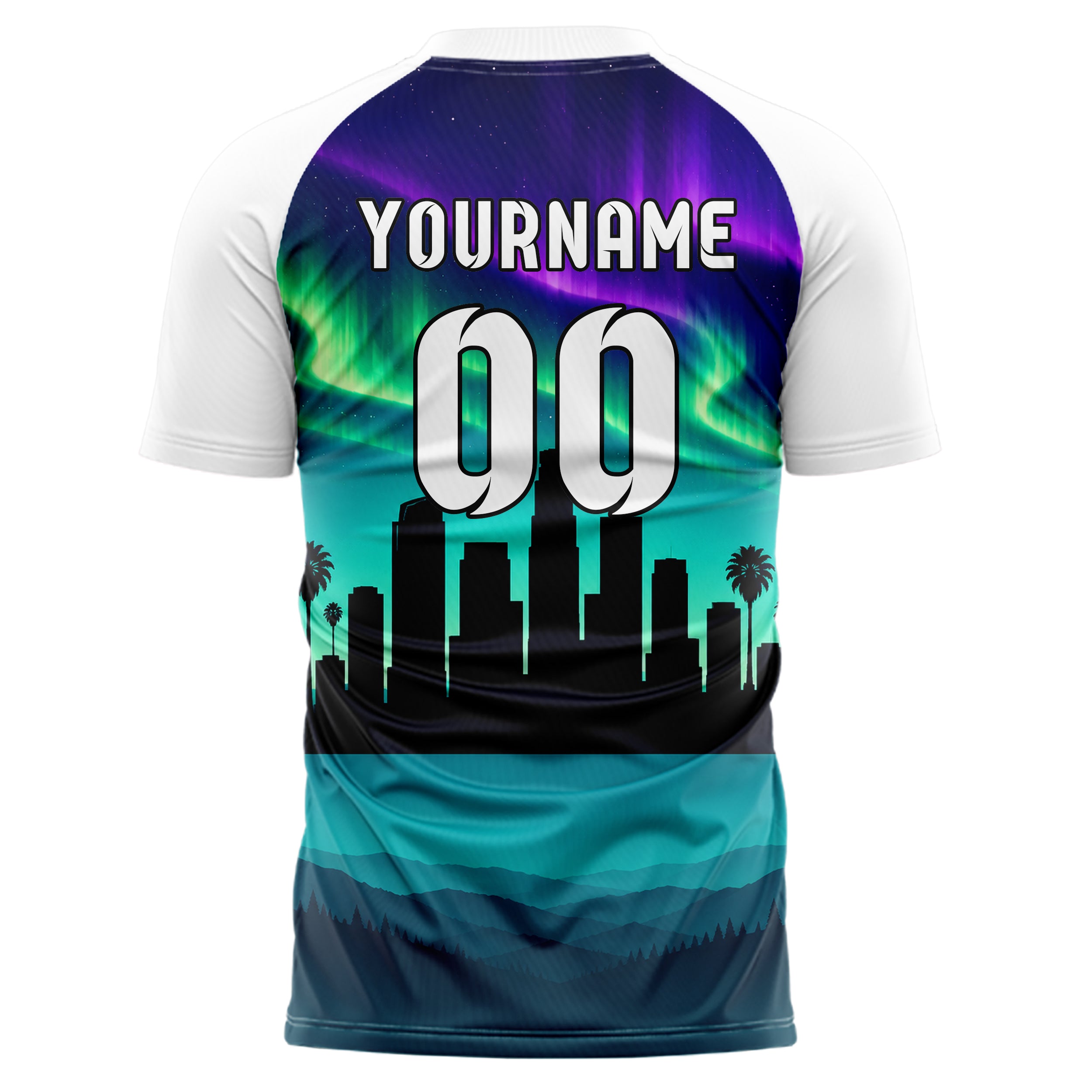 Petrol Los Angeles Skyline Design 15-0030 individuelles Fußballtrikot back