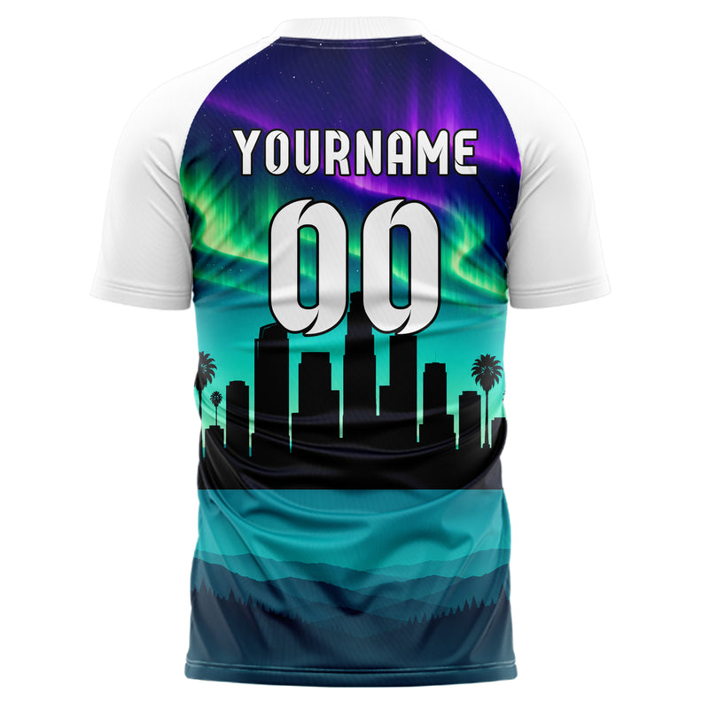 Petrol Los Angeles Skyline Design 15-0030 individuelles Fußballtrikot back