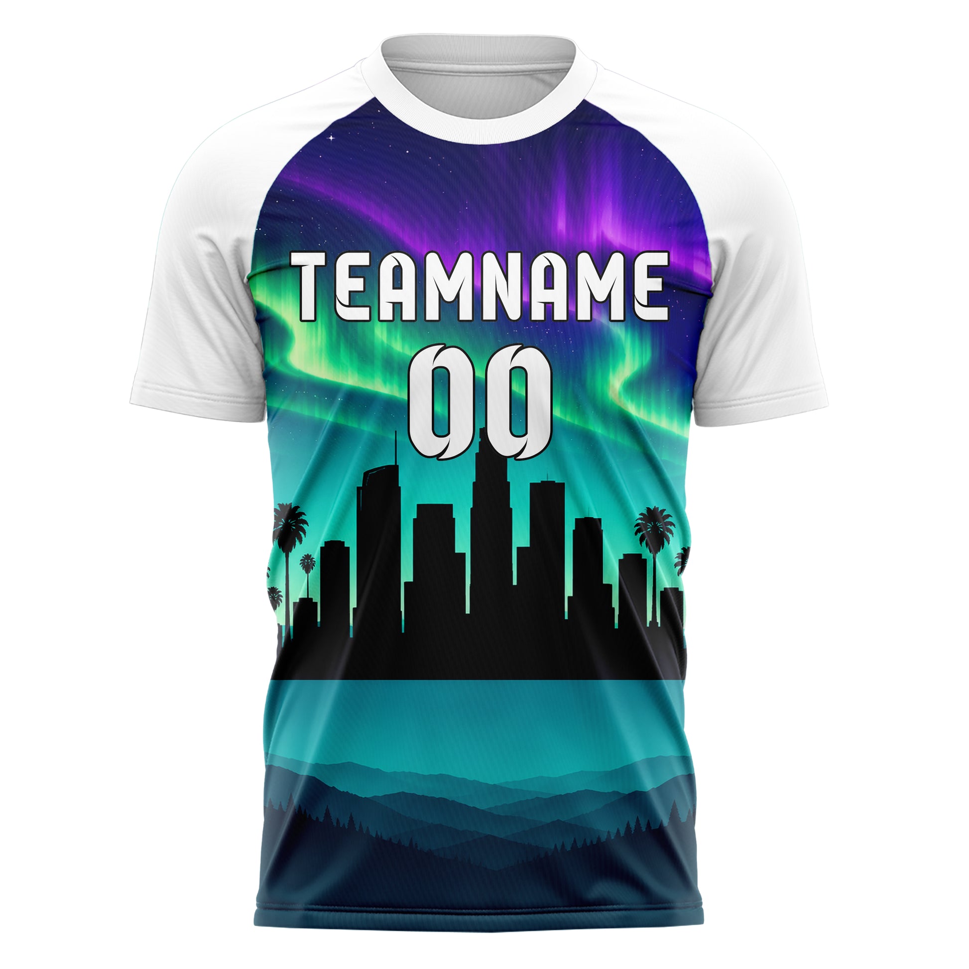 Petrol Los Angeles Skyline Design 15-0030 individuelles Fußballtrikot front